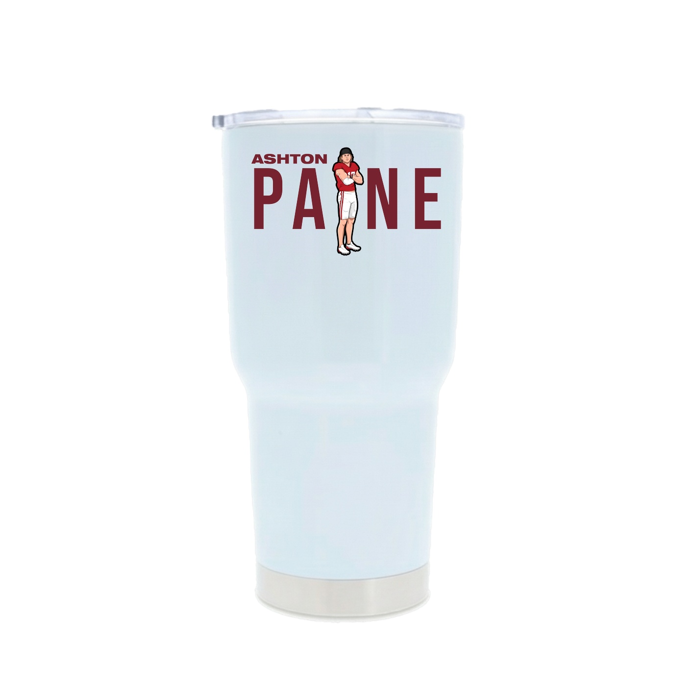 30oz Stainless Steel Tumbler — Player Name in White