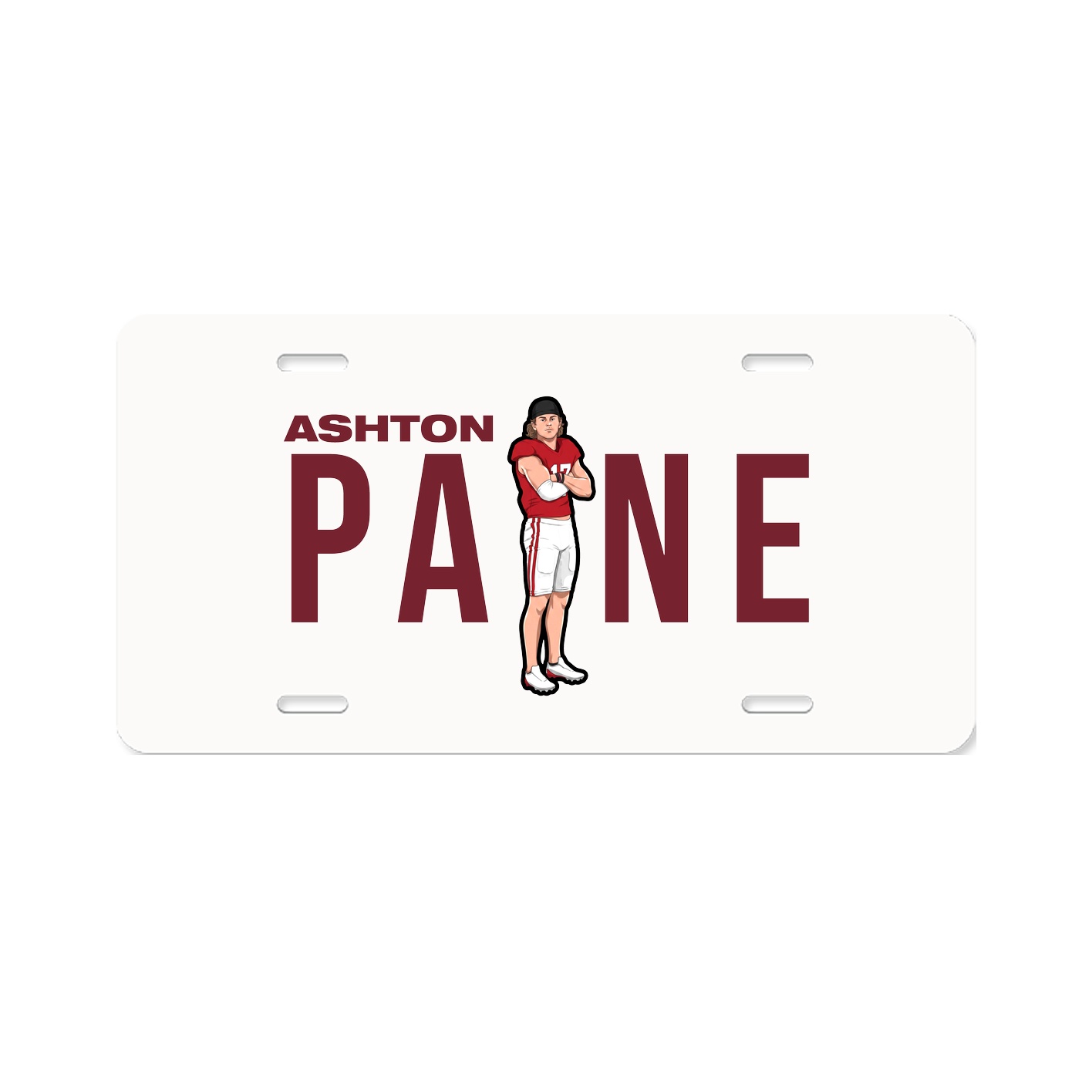 License Plate — Player Name in Classic