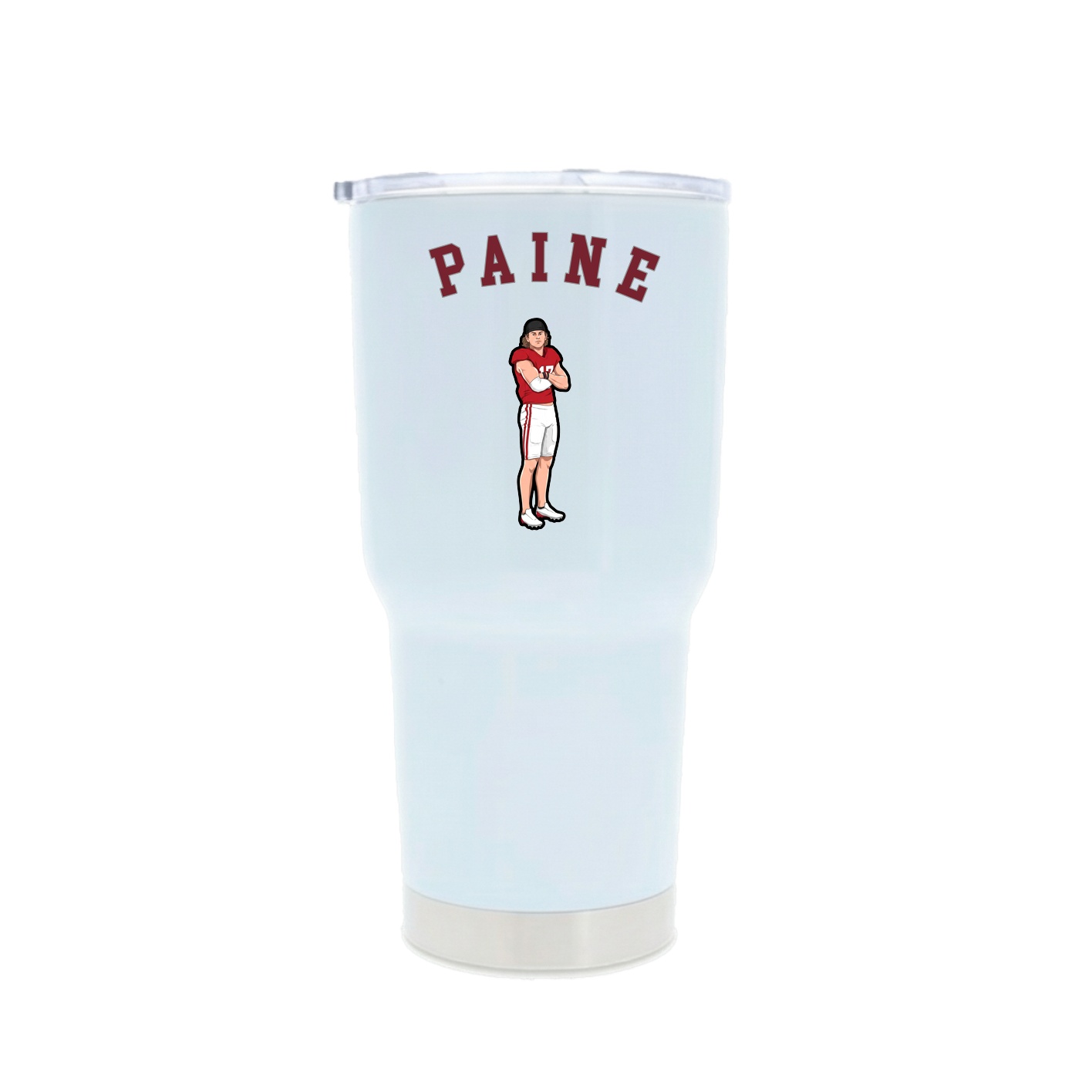 30oz Stainless Steel Tumbler — Shirsey Arch in White