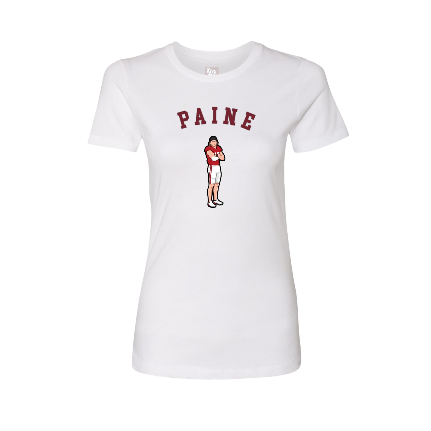 Fitted Women's Tee — Shirsey Arch in White