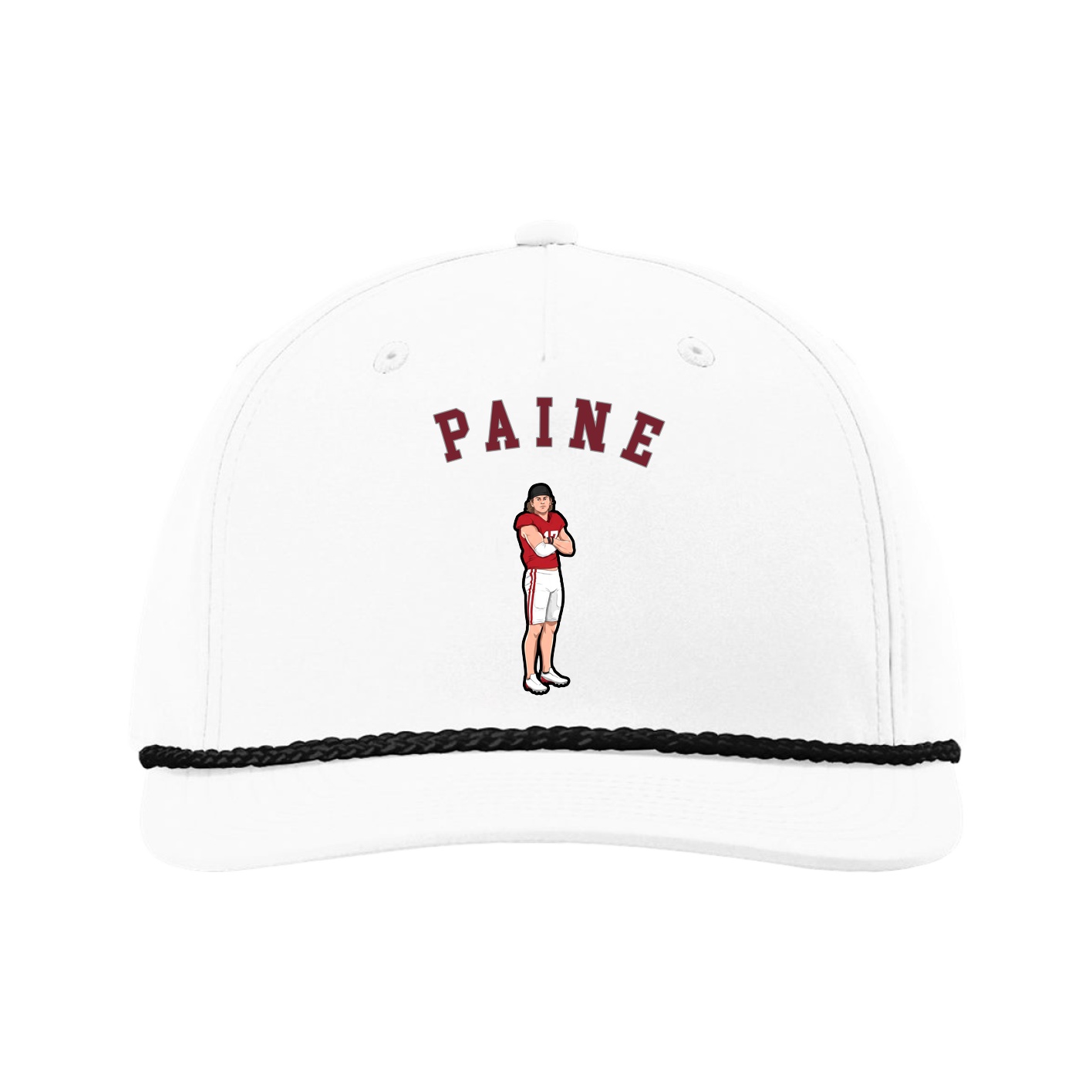 Five-Panel Classic Rope Cap — Shirsey Arch in White