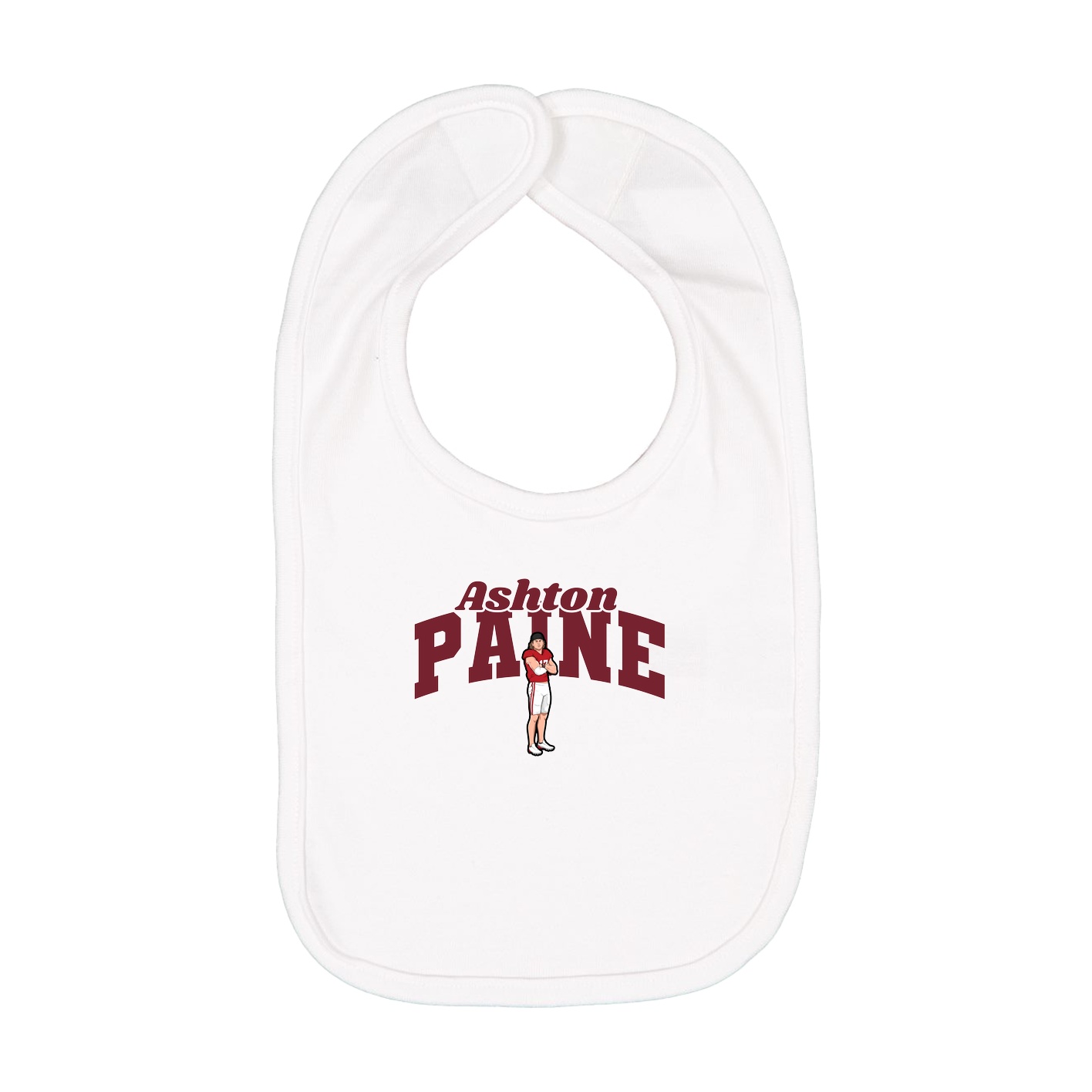 Infant Bib — Signature Arch in White