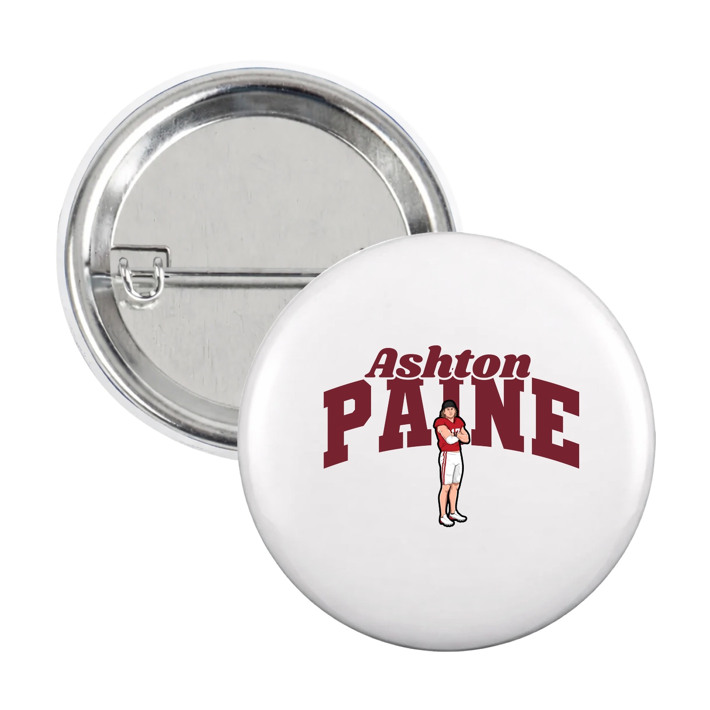 Game Day Button — Signature Arch in White