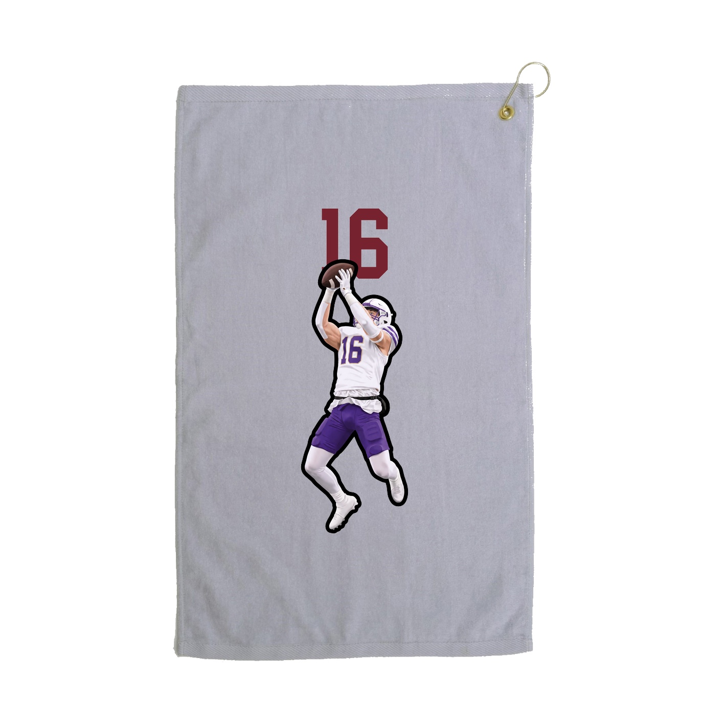 Golf Towel — Number Top in Grey