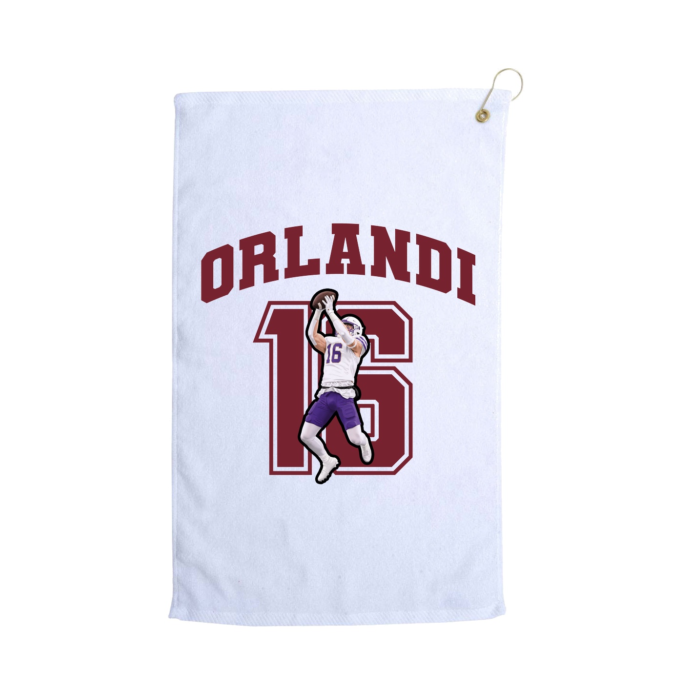 Golf Towel — Number in White