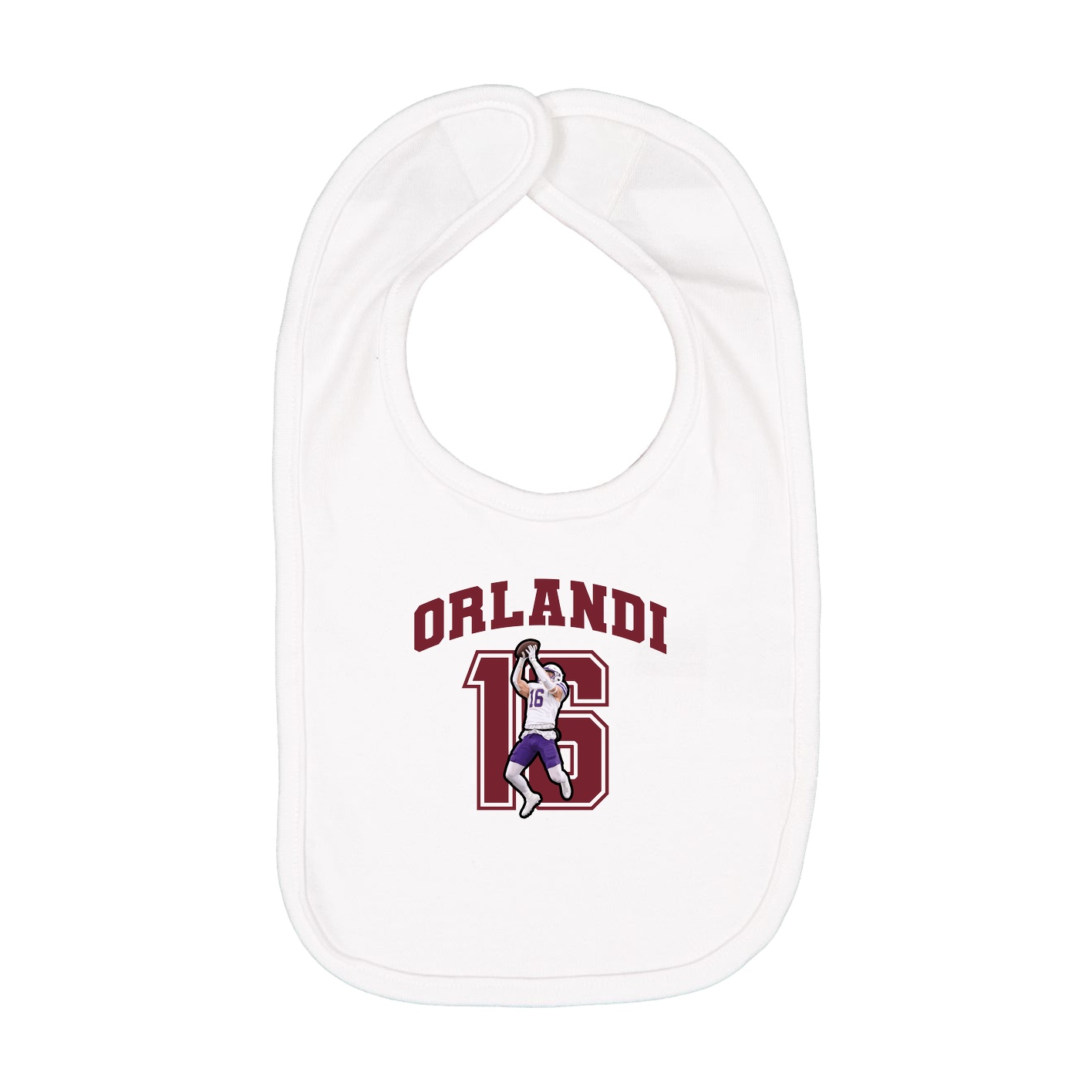 Infant Bib — Number in White