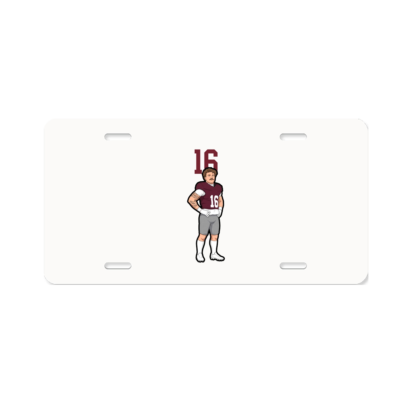 License Plate — Number Top in Classic