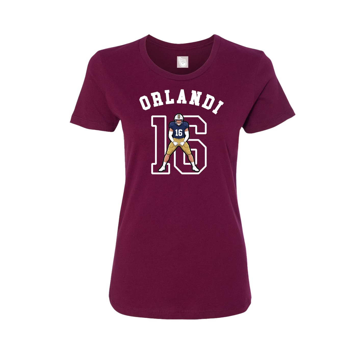 Fitted Women's Tee — Shirsey Arch in Maroon