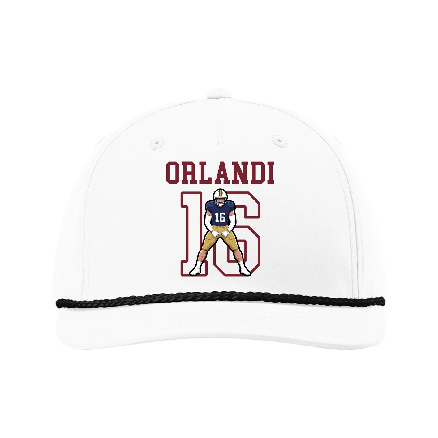 Five-Panel Classic Rope Cap — Shirsey in White