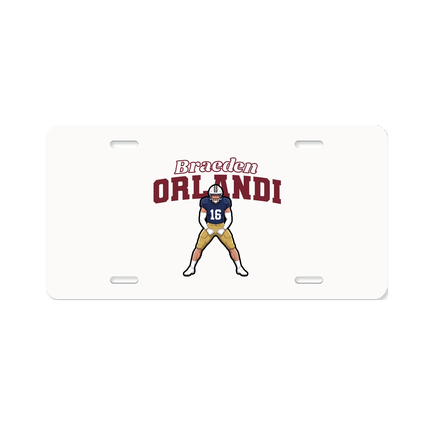 License Plate — Name Arch in Classic