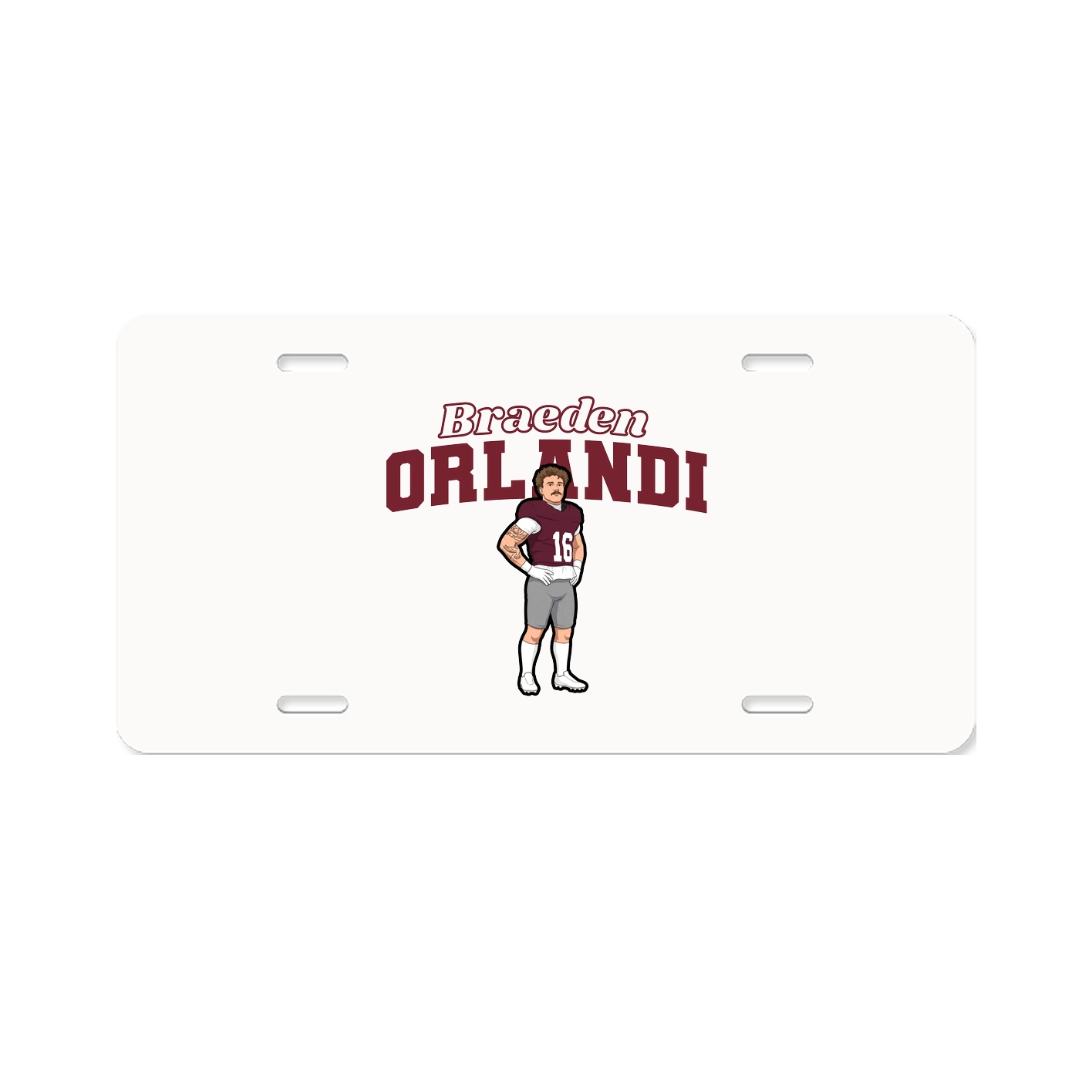 License Plate — Name Arch in Classic