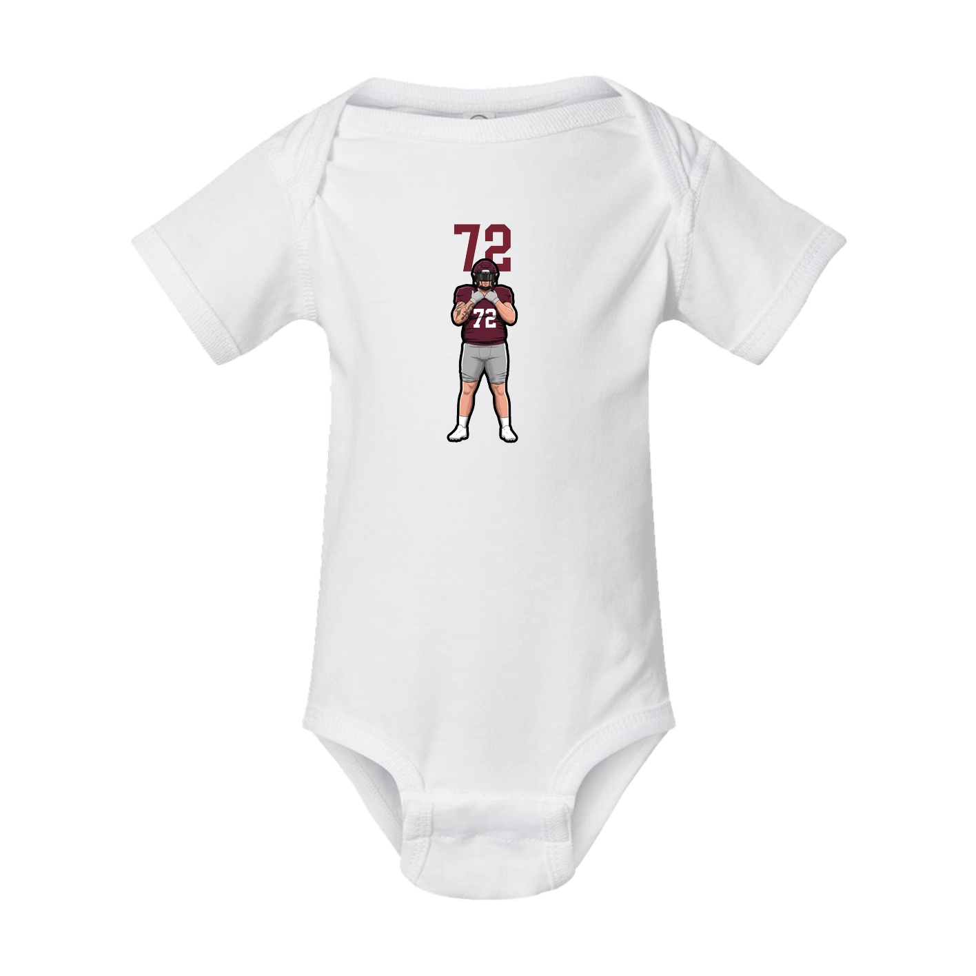 Baby Onesie — Number Top in White