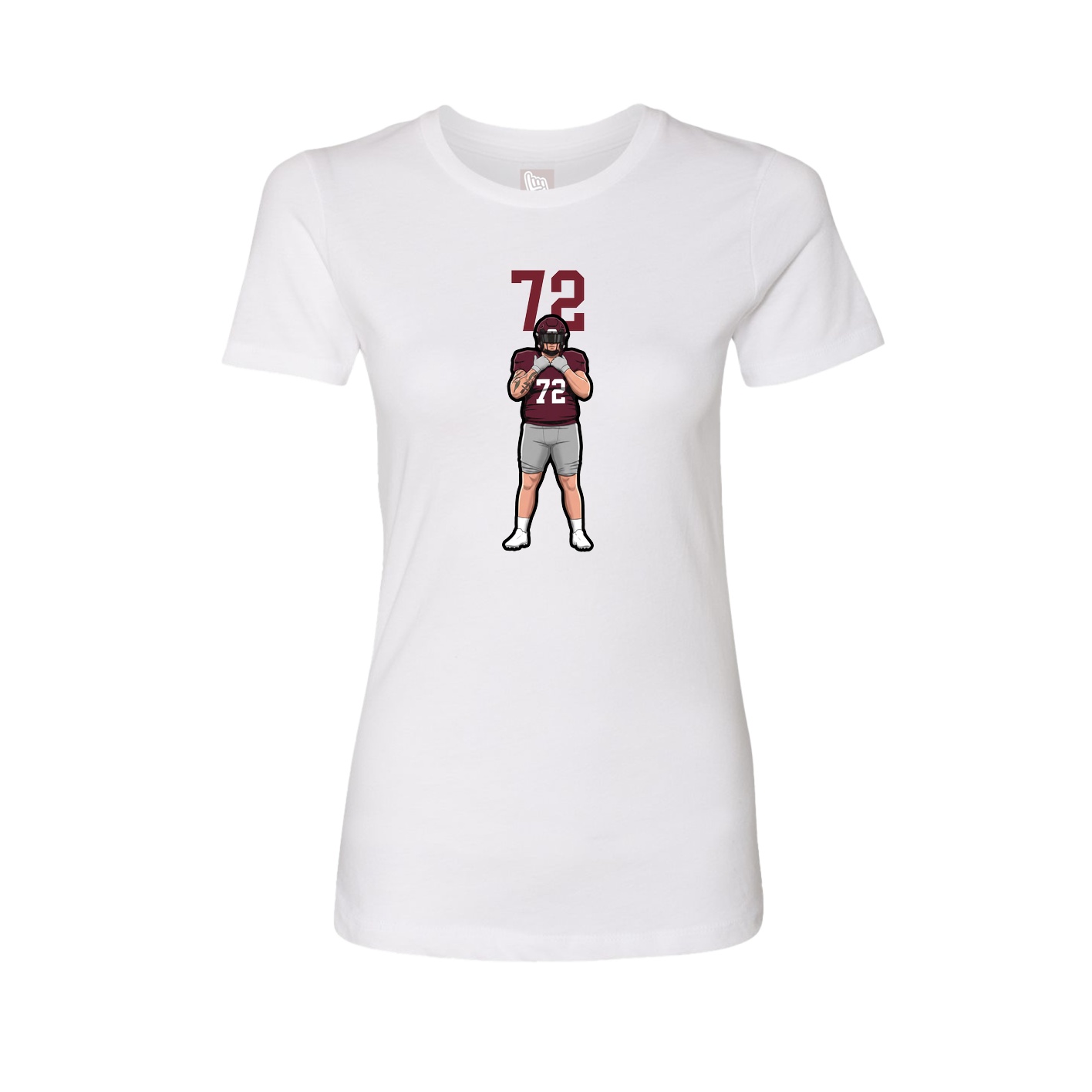 Fitted Women's Tee — Number Top in White