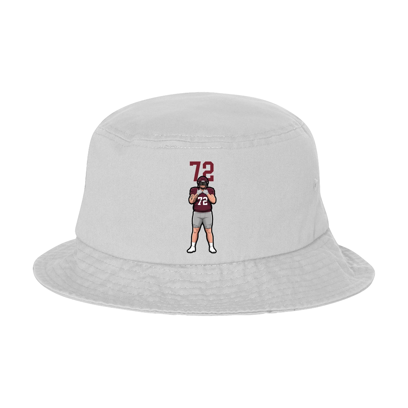 Bucket Cap — Number Top in White