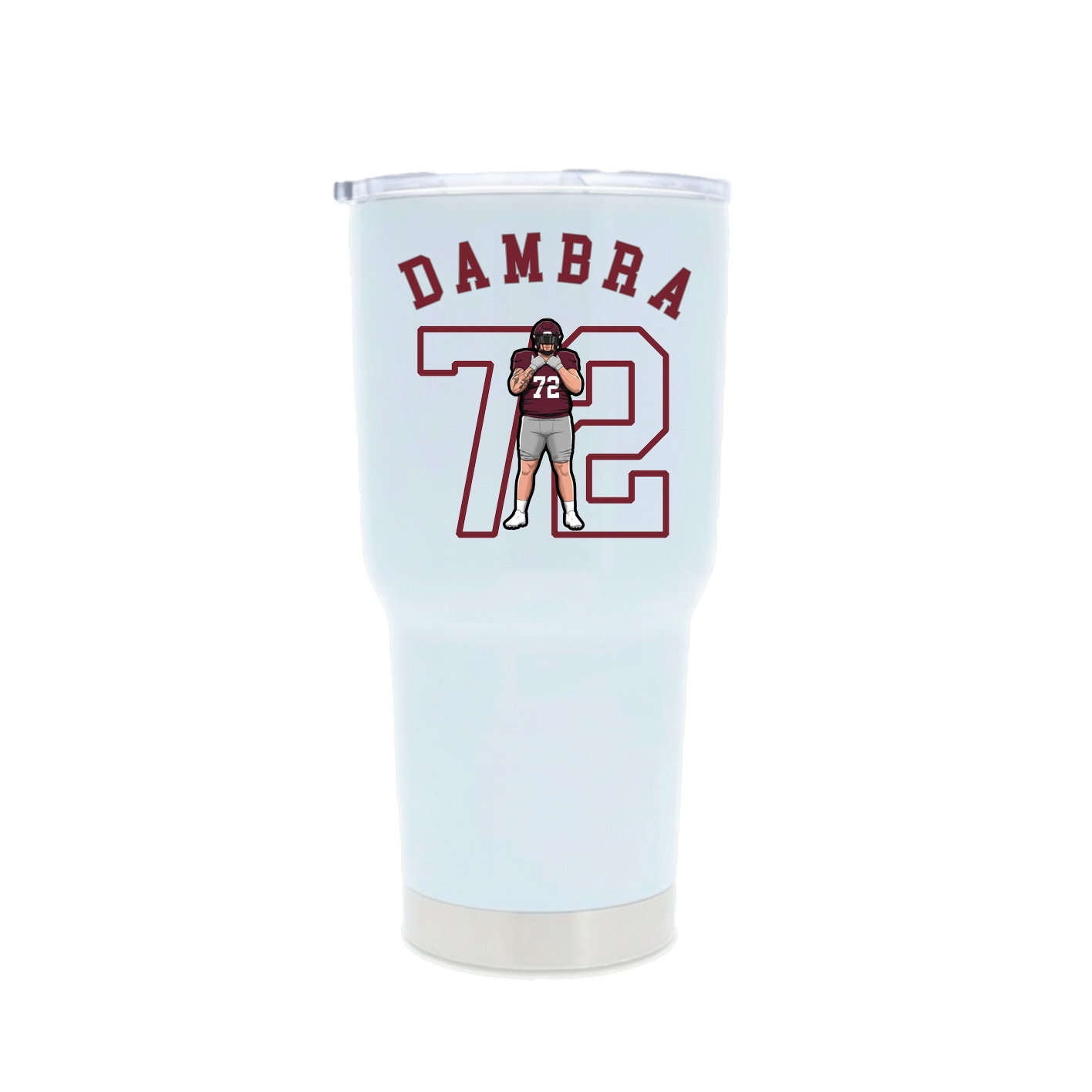 30oz Stainless Steel Tumbler — Shirsey Arch in White