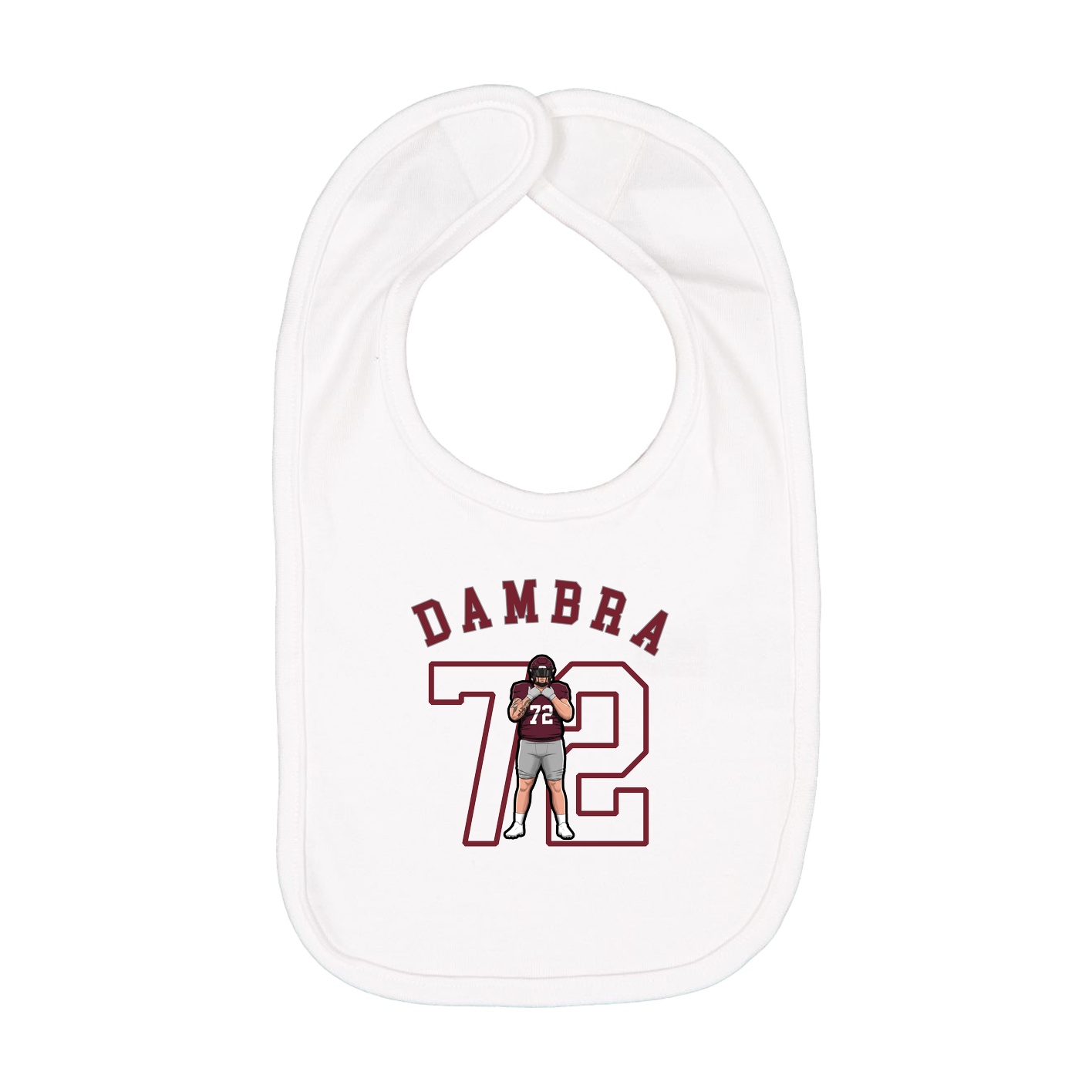 Infant Bib — Shirsey Arch in White