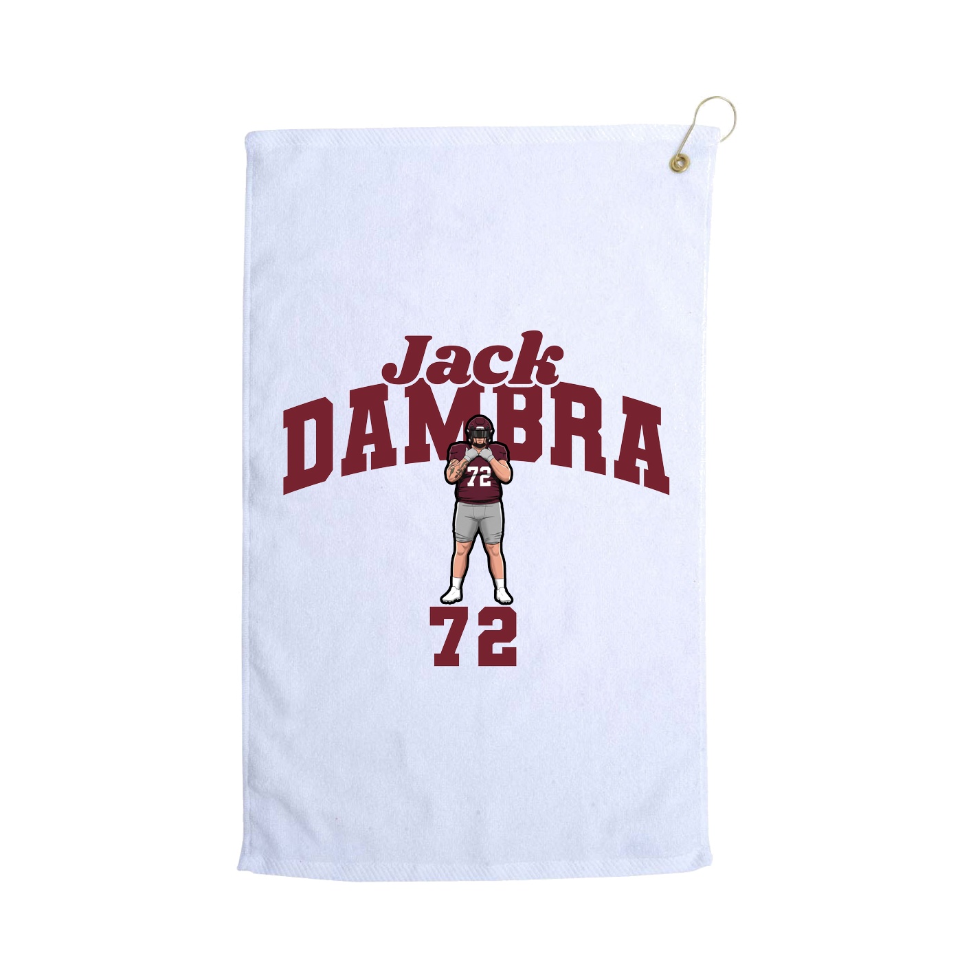 Golf Towel — Signature Arch in White