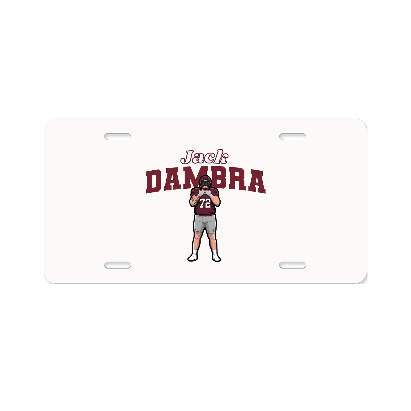 License Plate — Name Arch in Classic