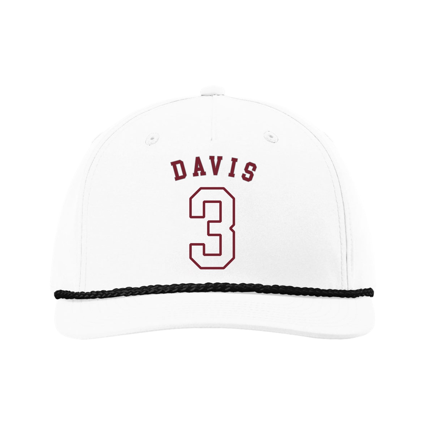 Five-Panel Classic Rope Cap — Shirsey Arch in White