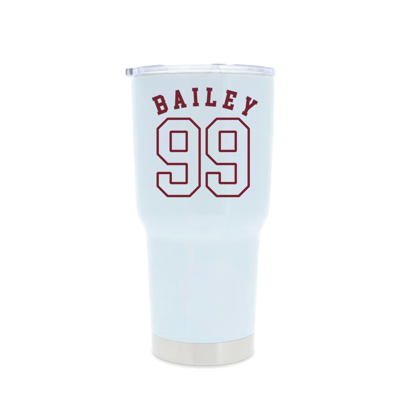 30oz Stainless Steel Tumbler — Shirsey Arch in White