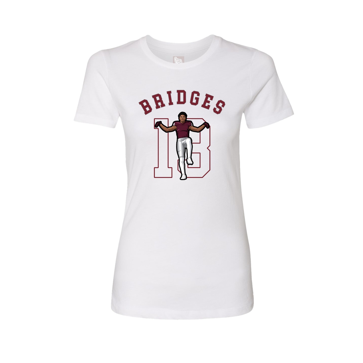 Fitted Women's Tee — Shirsey Arch in White
