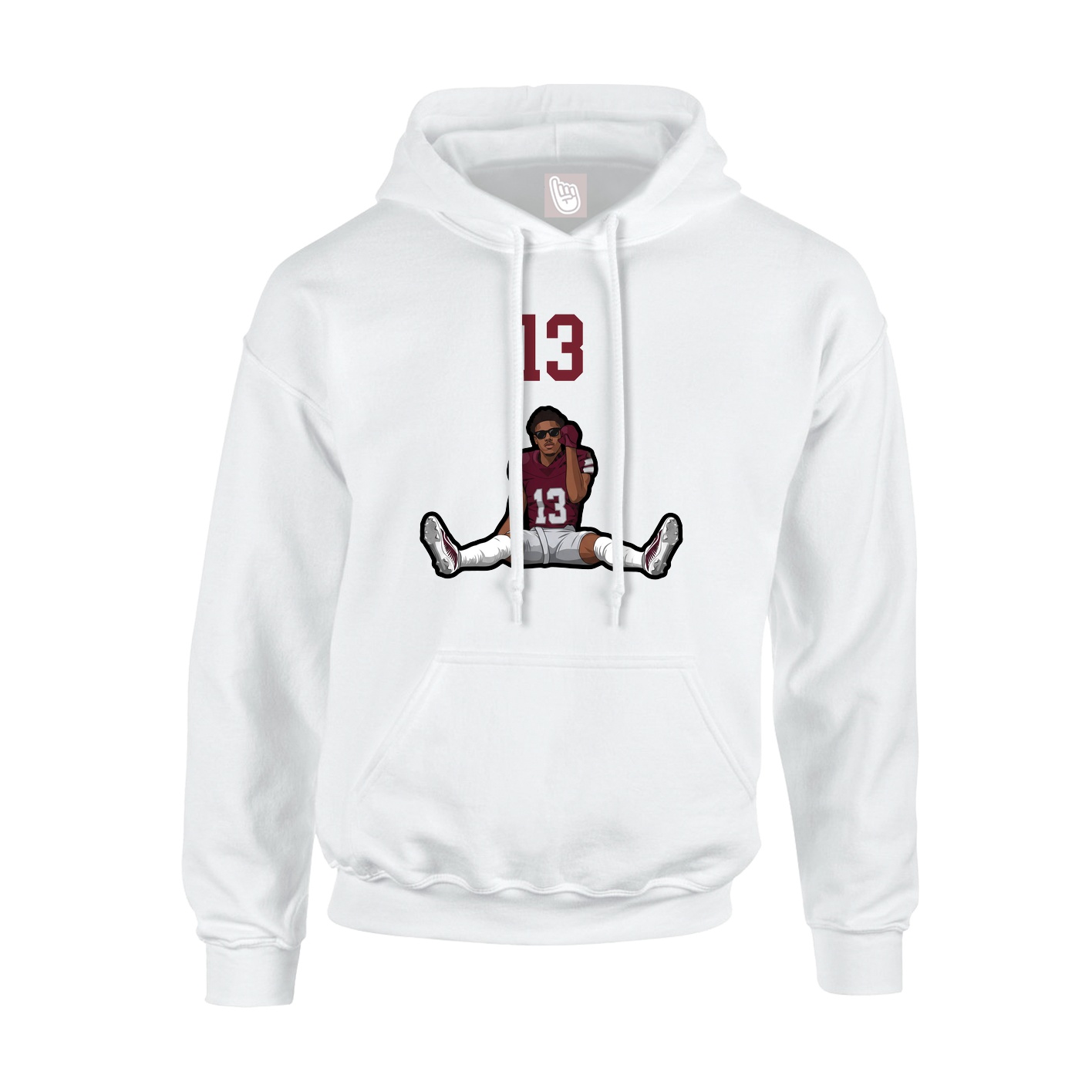 Hoodie — Number Top in White