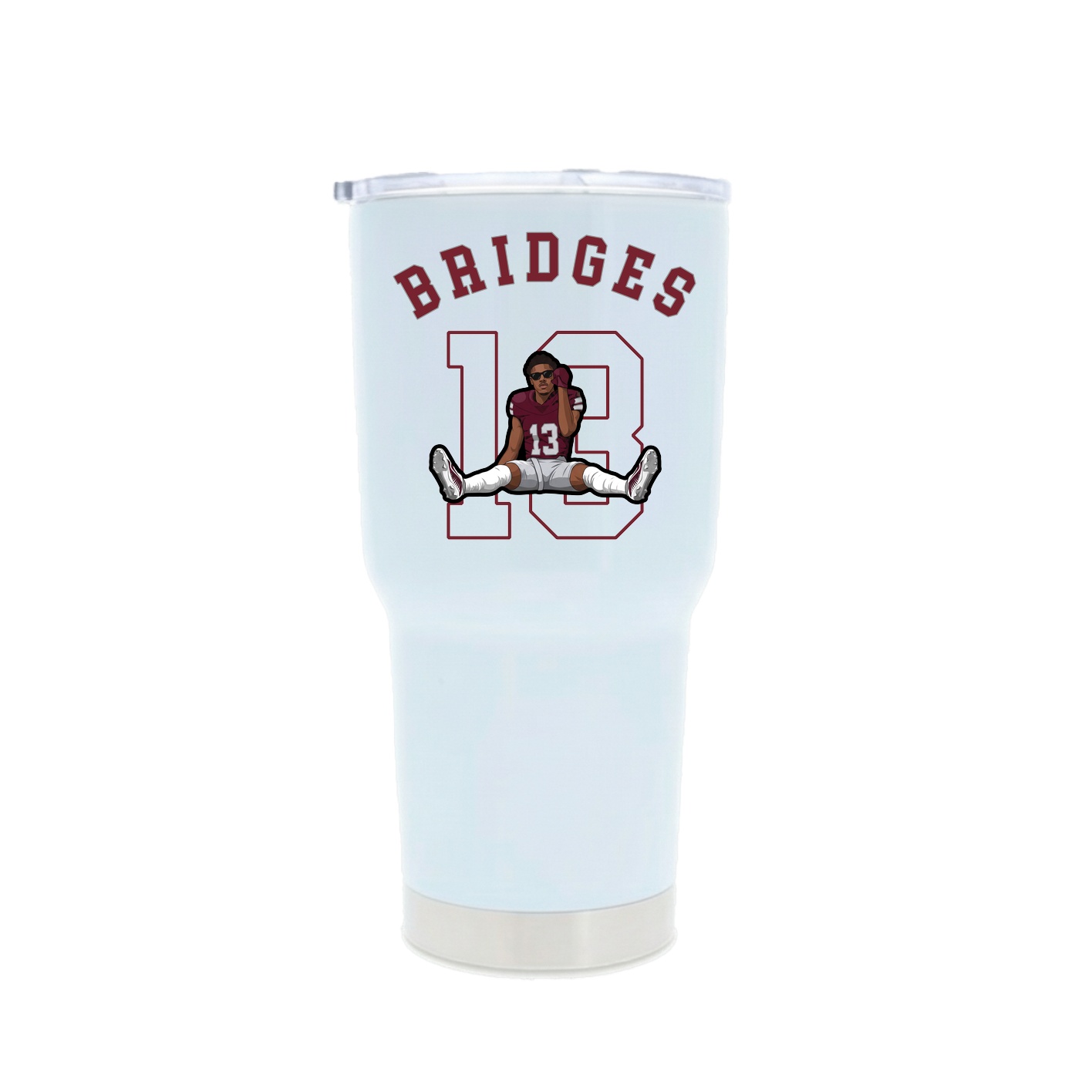 30oz Stainless Steel Tumbler — Shirsey Arch in White