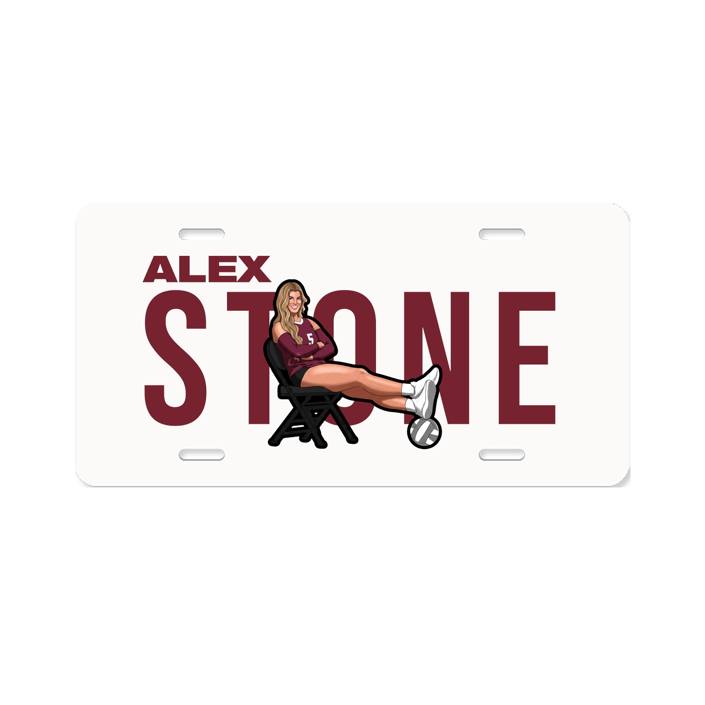 License Plate — Player Name in Classic