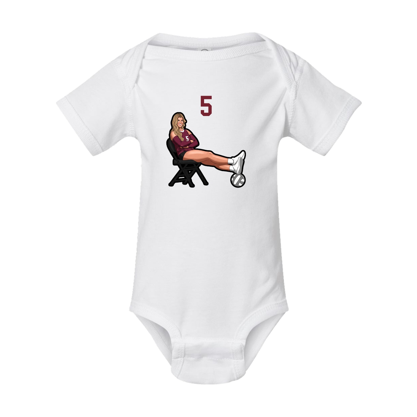 Baby Onesie — Number Top in White