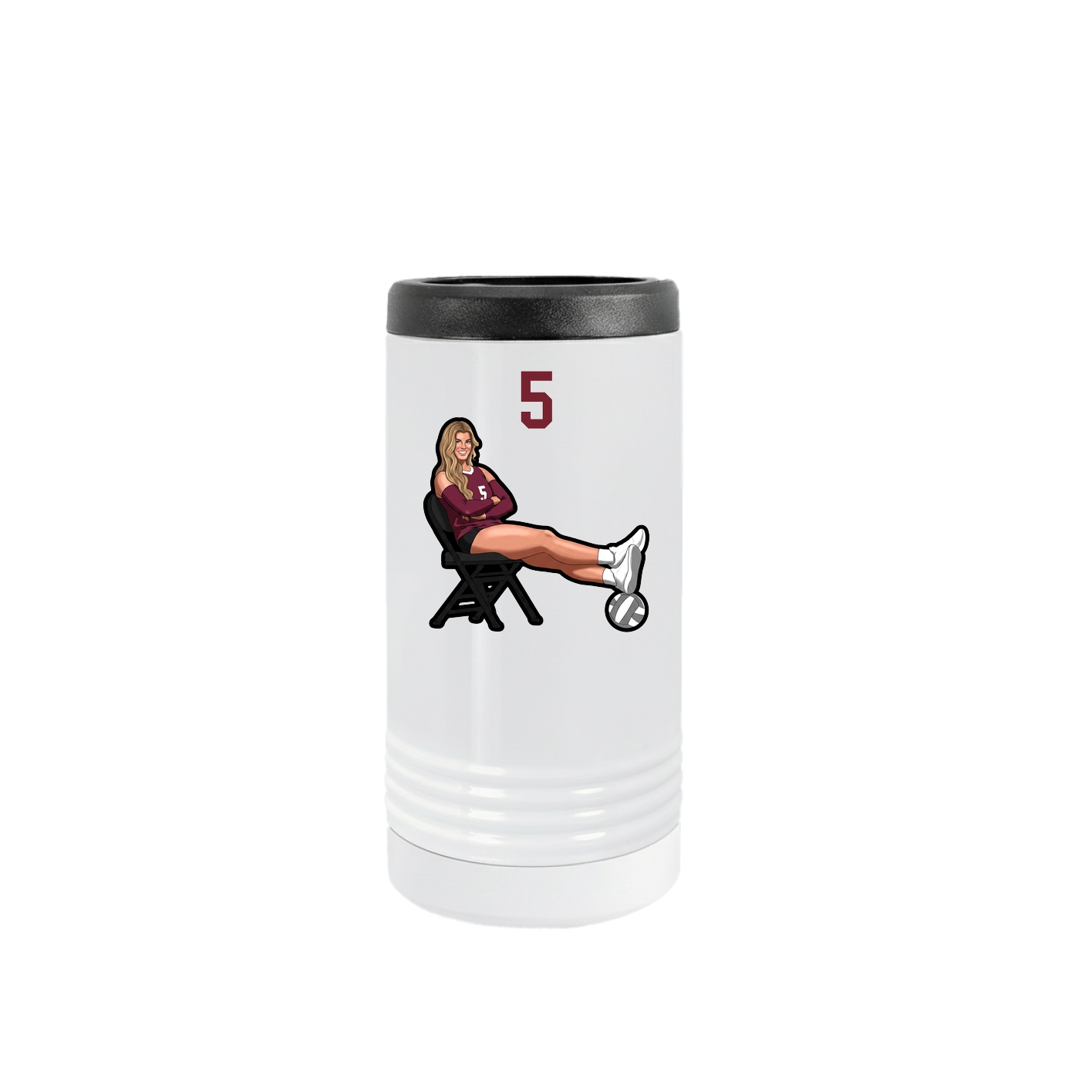 Slim Beverage Holder — Number Top in White