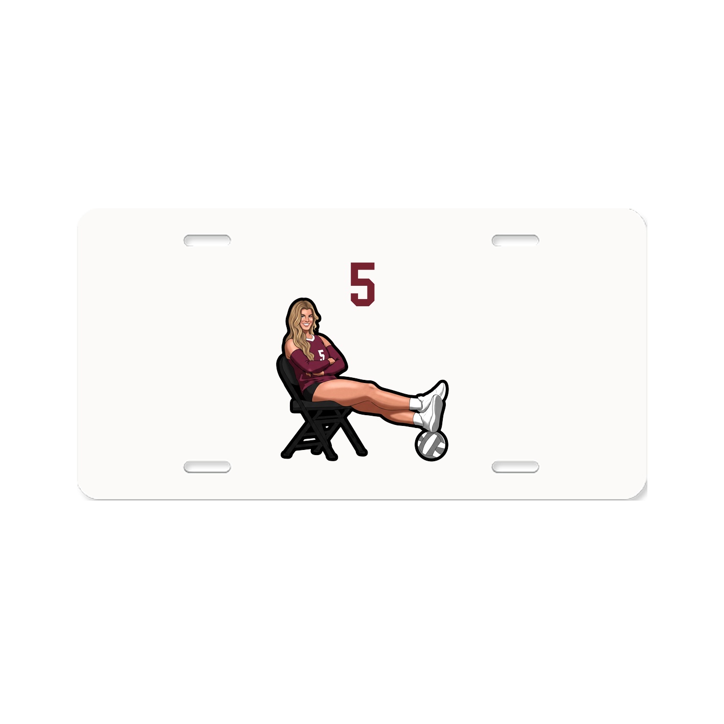 License Plate — Number Top in Classic