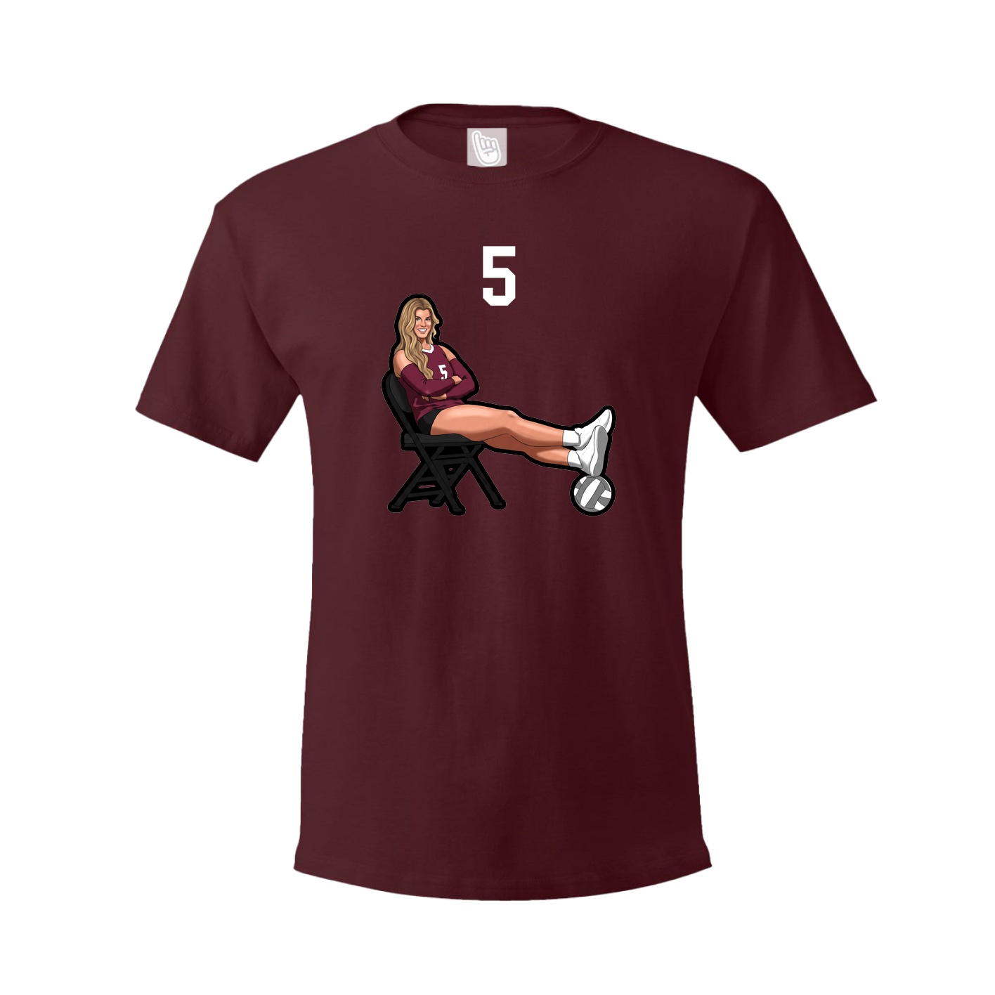Tee — Number Top in Maroon