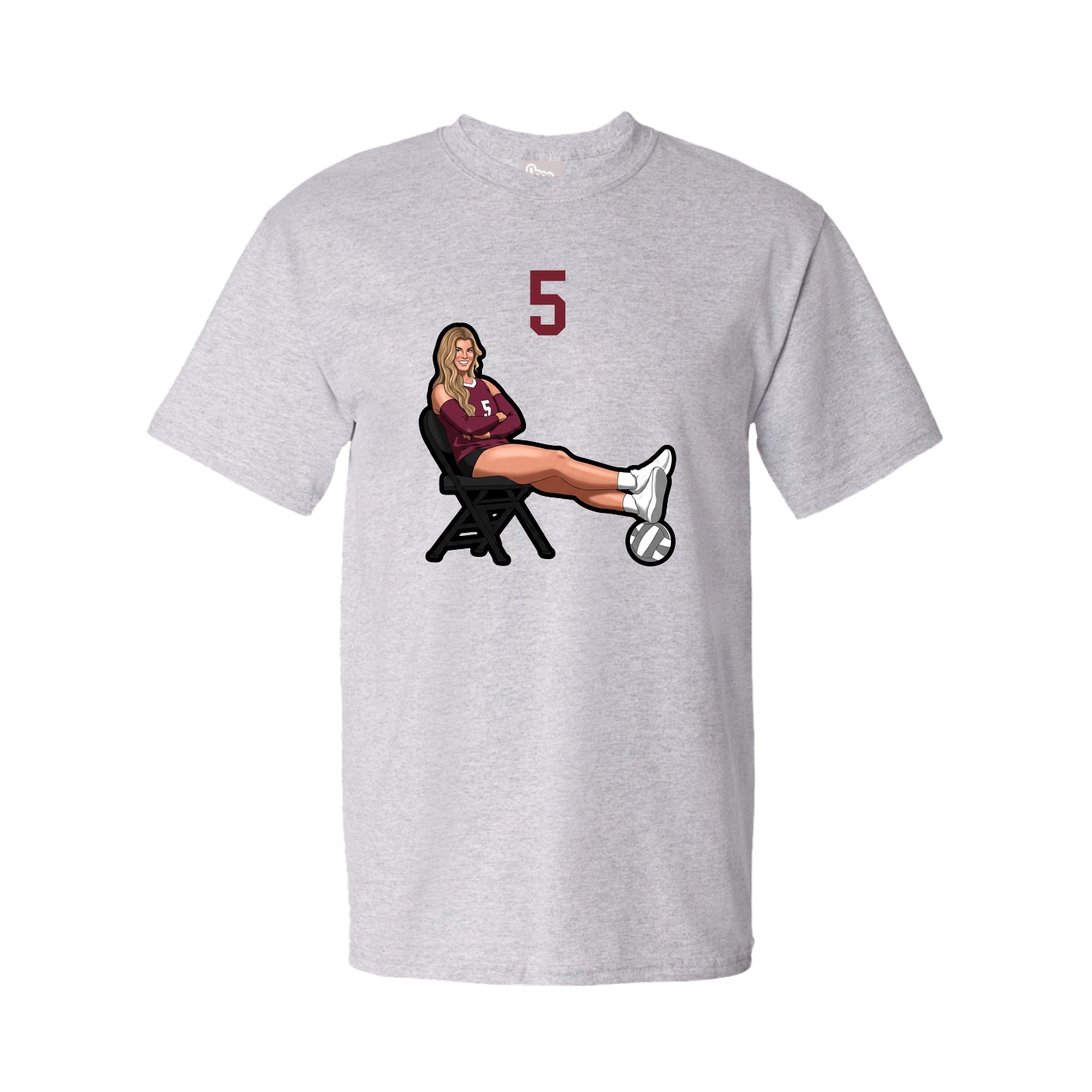 Youth Tee — Number Top in Grey