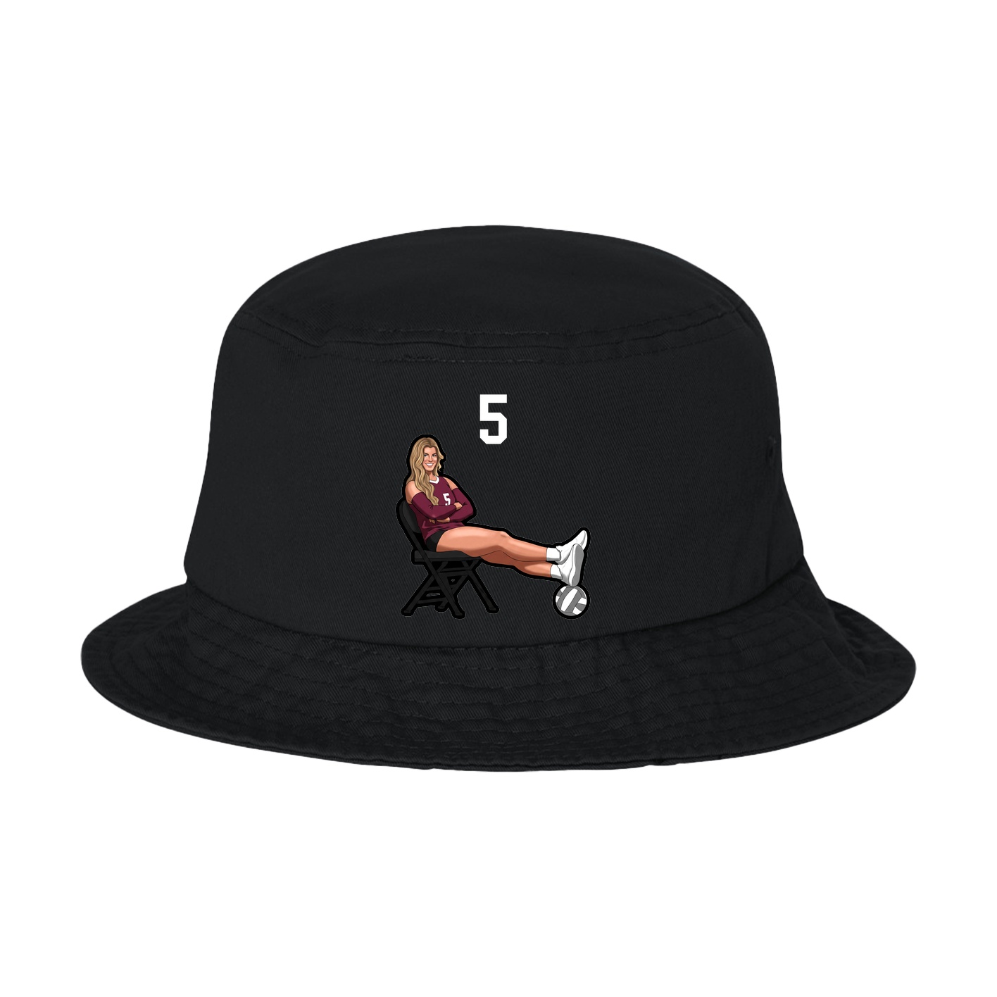 Bucket Cap — Number Top in Black