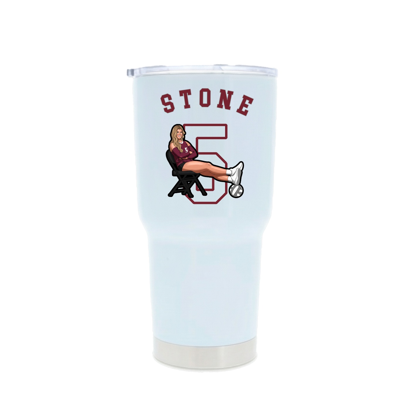 30oz Stainless Steel Tumbler — Shirsey Arch in White