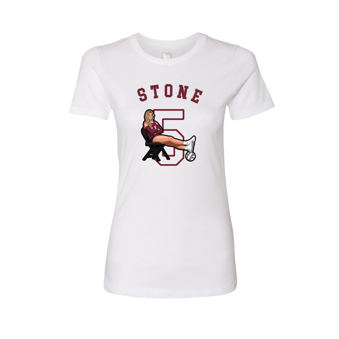 Fitted Women's Tee — Shirsey Arch in White