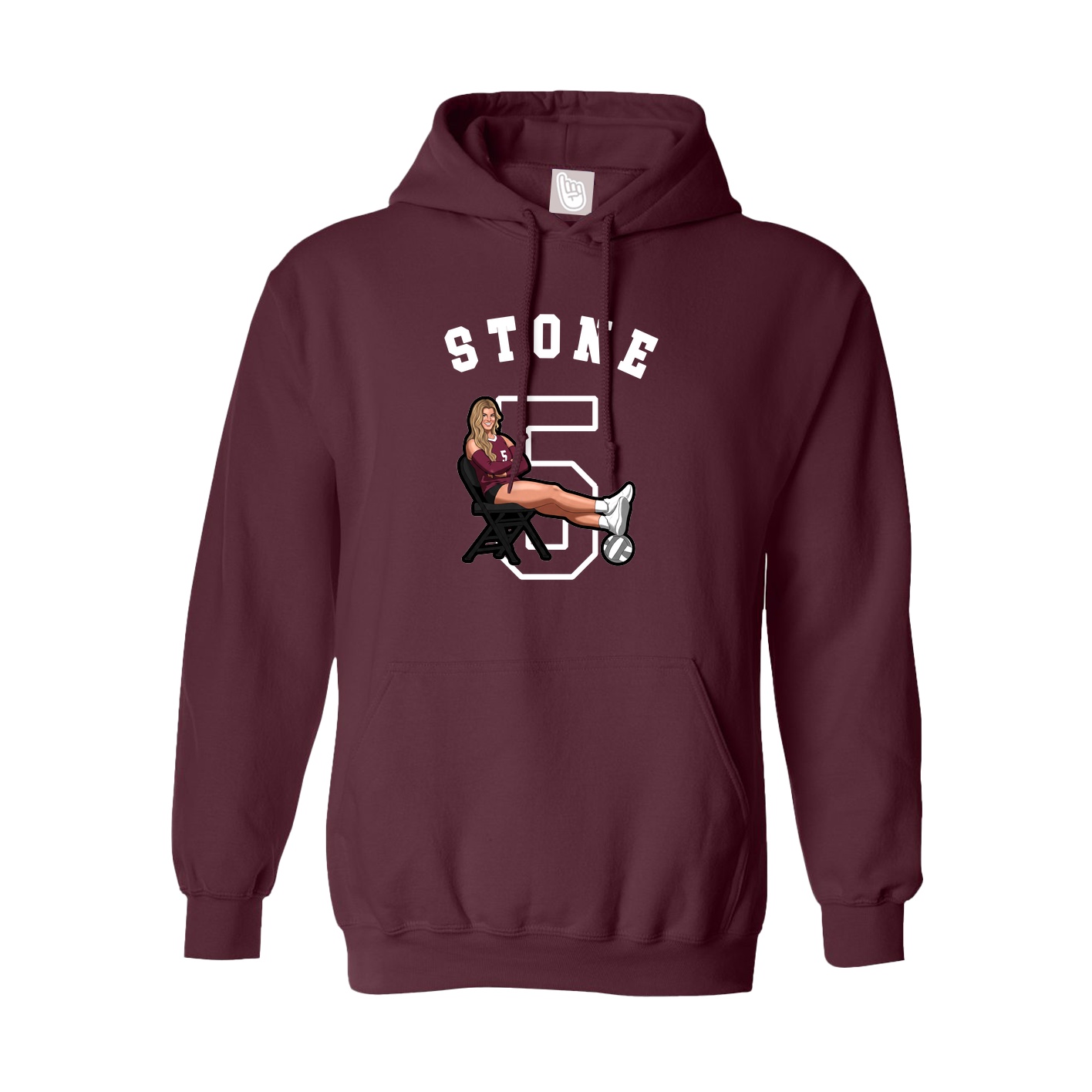 Youth Hoodie — Shirsey Arch in Maroon