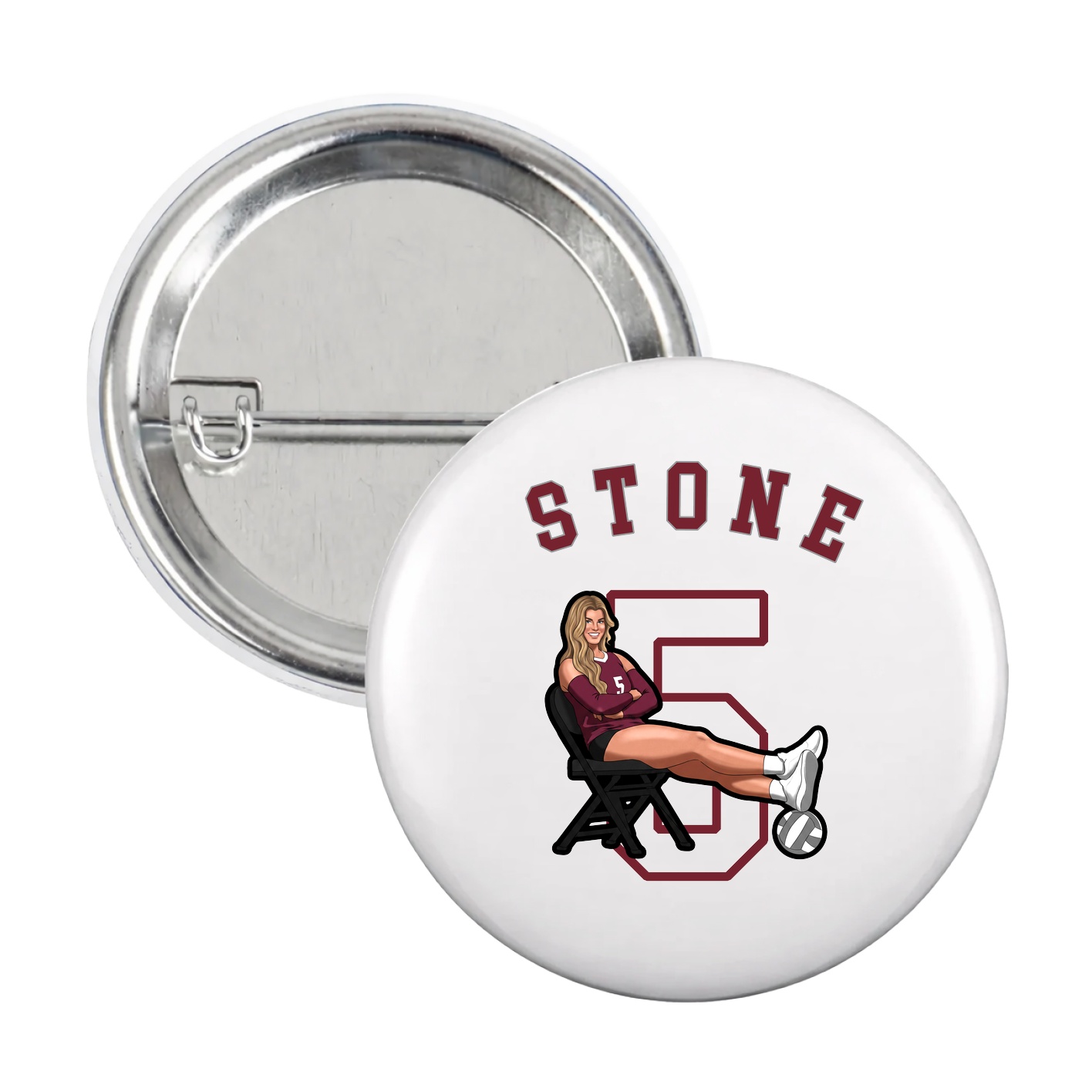 Game Day Button — Shirsey Arch in White