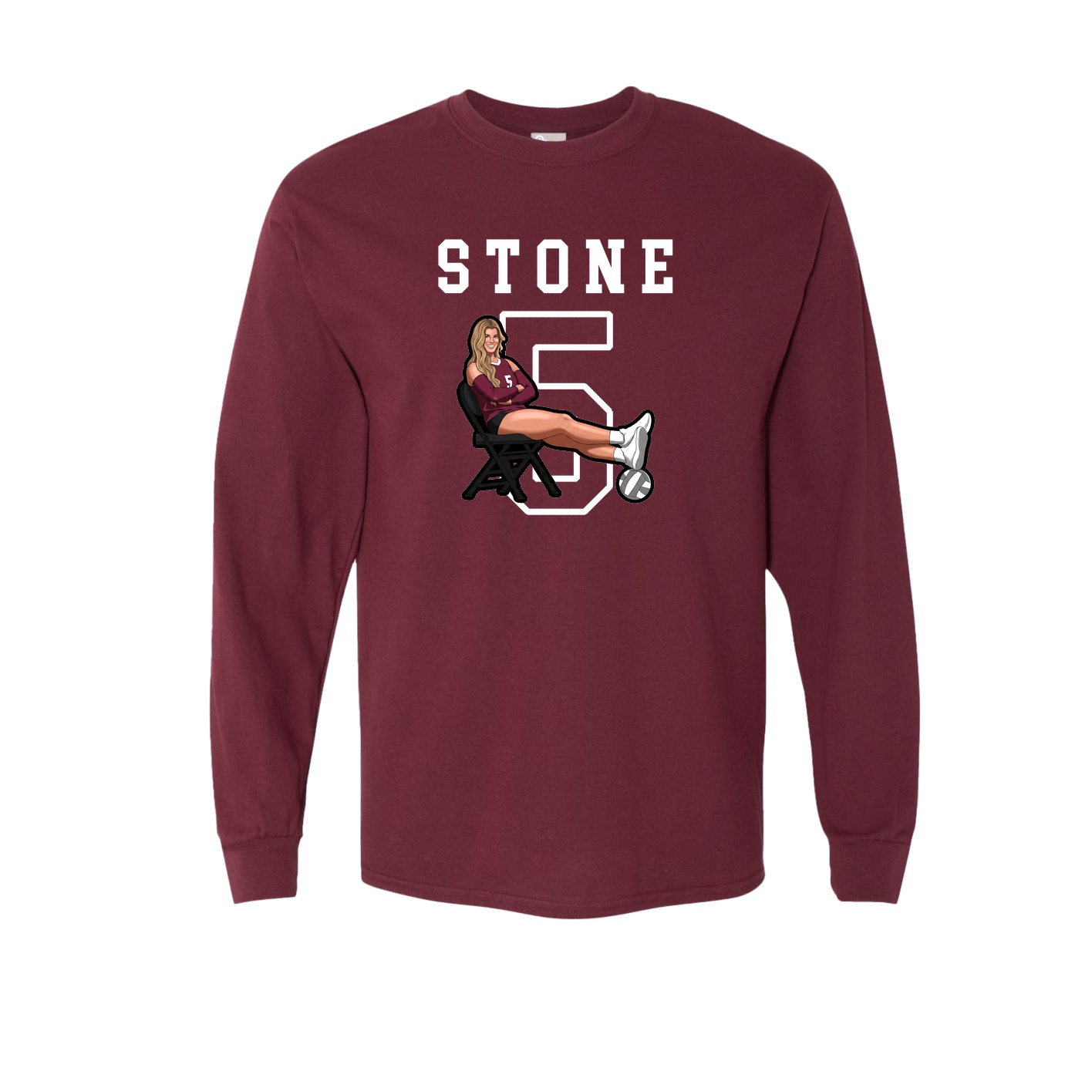 Long Sleeve Tee — Shirsey in Maroon