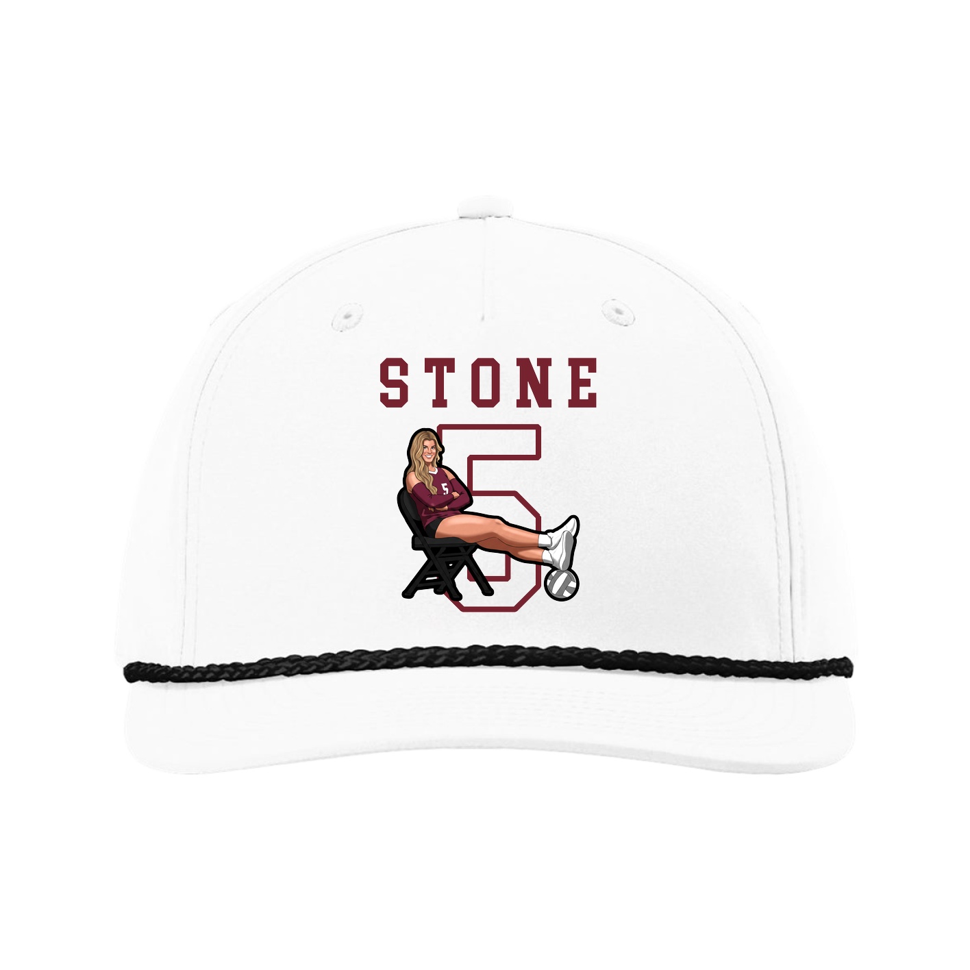 Five-Panel Classic Rope Cap — Shirsey in White