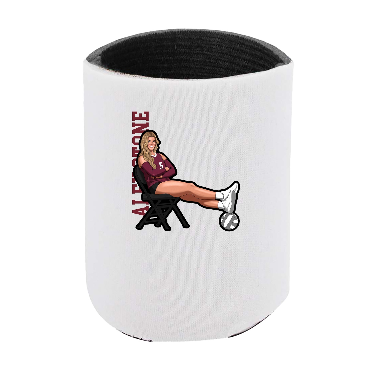 Can Holder — Name Vertical in White