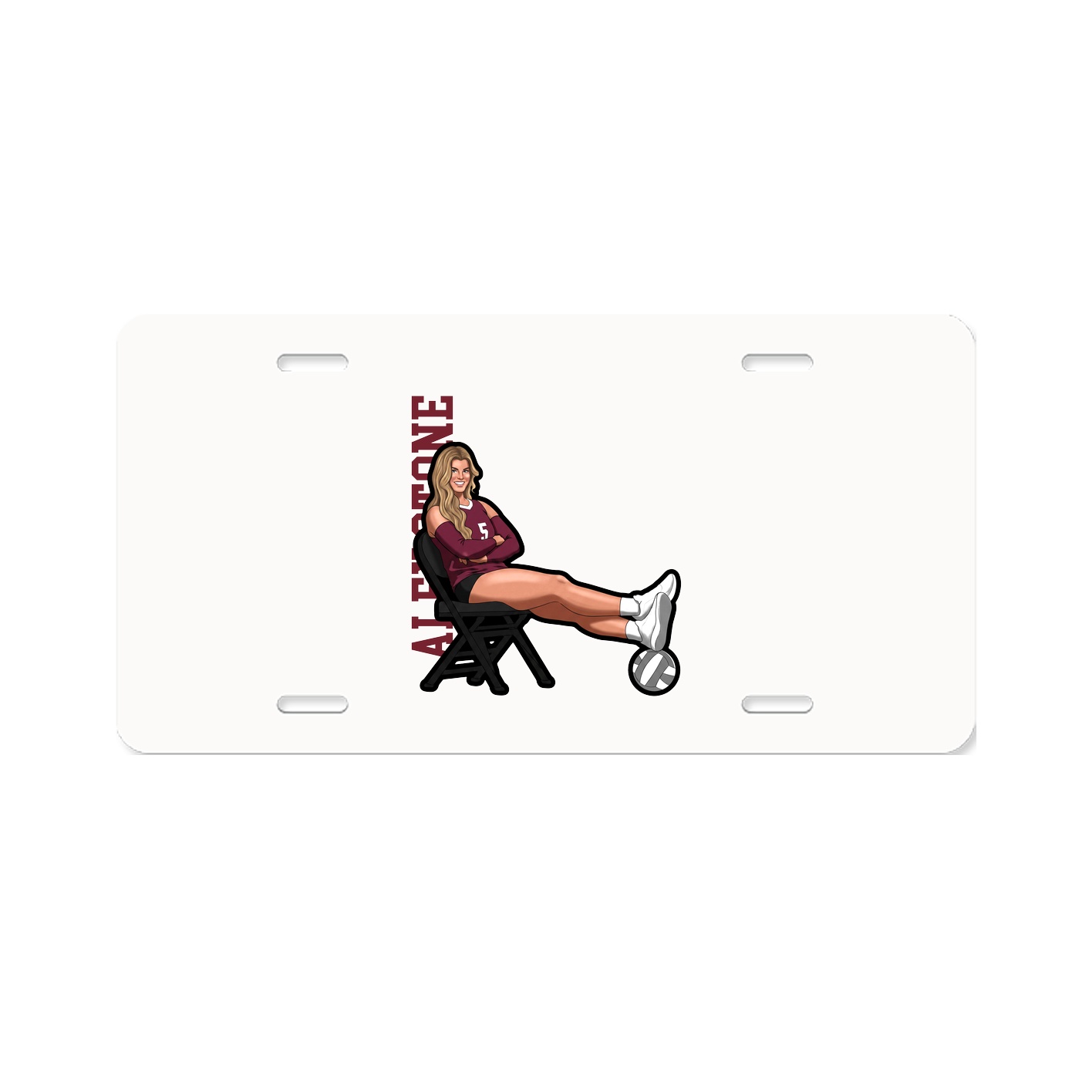 License Plate — Name Vertical in Classic