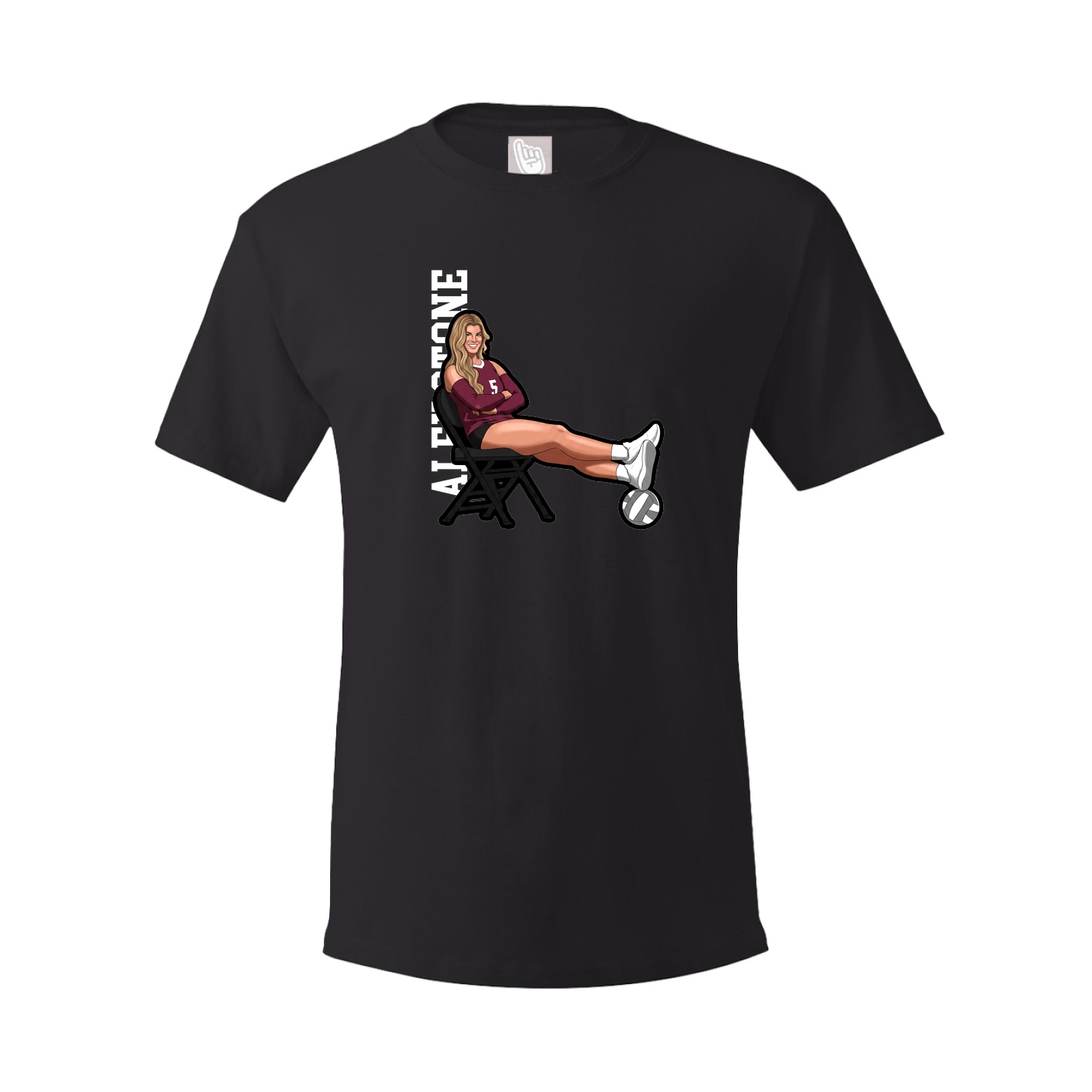 Youth Tee — Name Vertical in Black