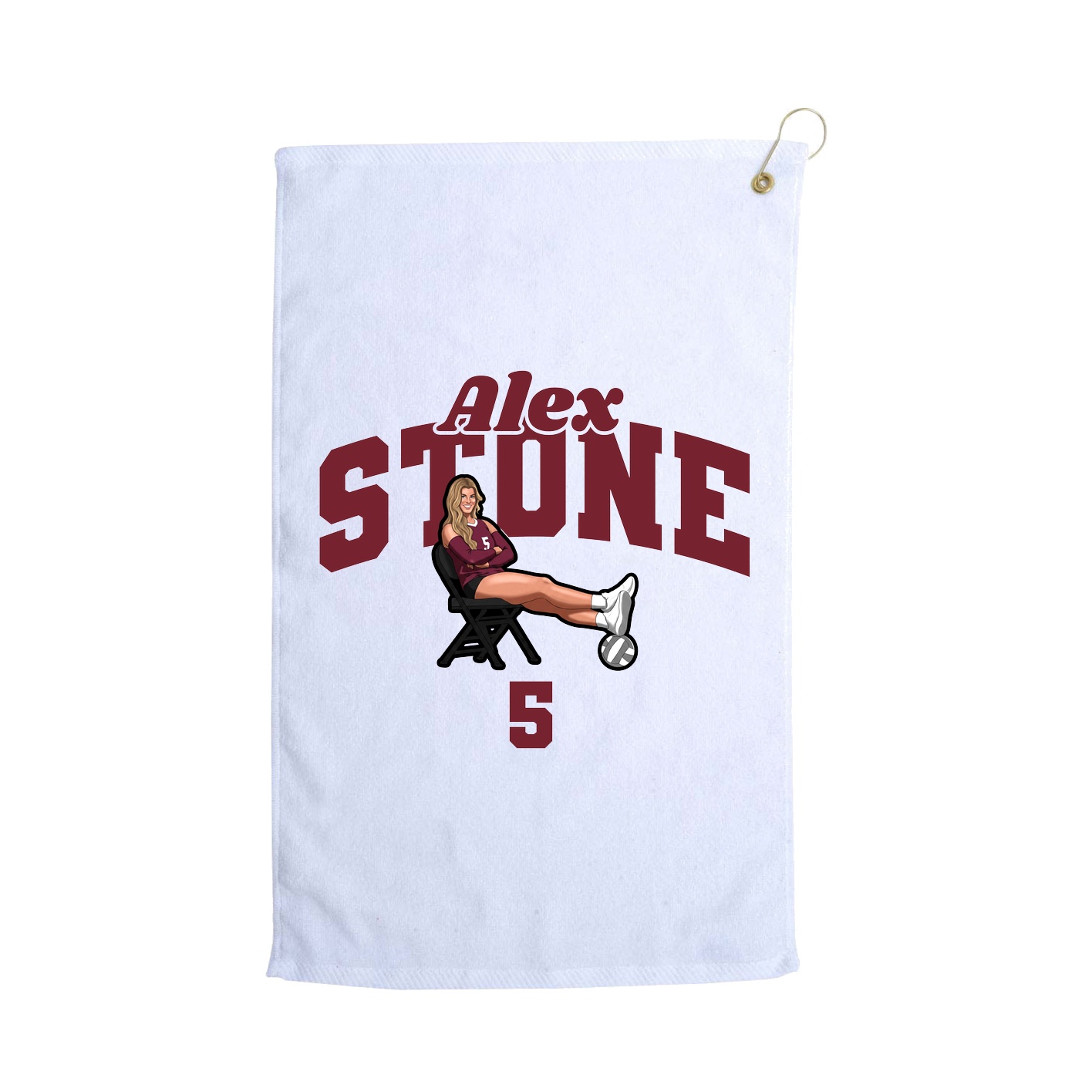 Golf Towel — Signature Arch in White