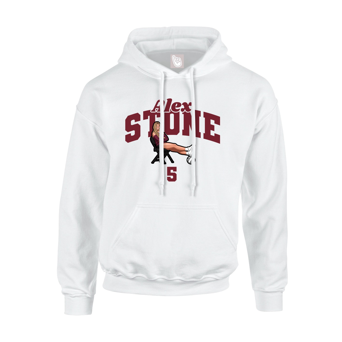 Hoodie — Signature Arch in White