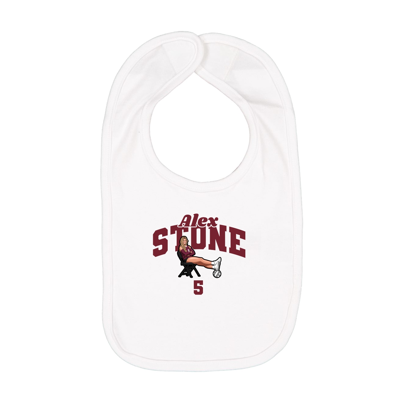 Infant Bib — Signature Arch in White