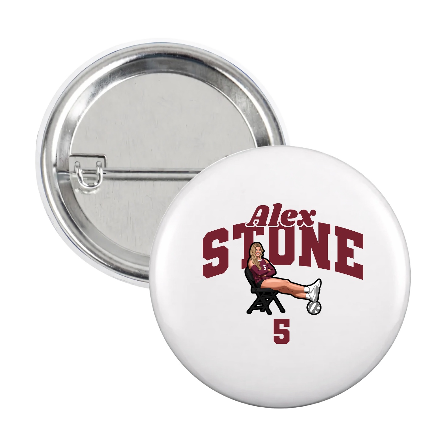 Game Day Button — Signature Arch in White