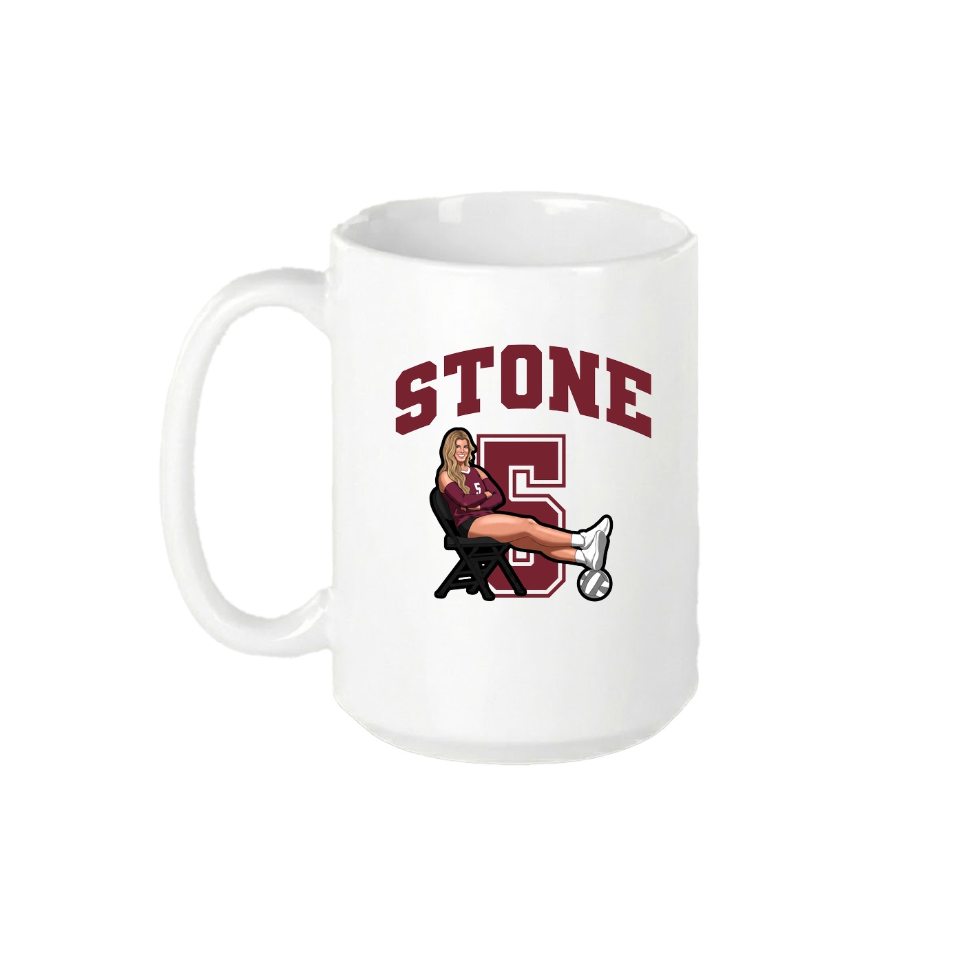 15oz Coffee Mug — Number in White