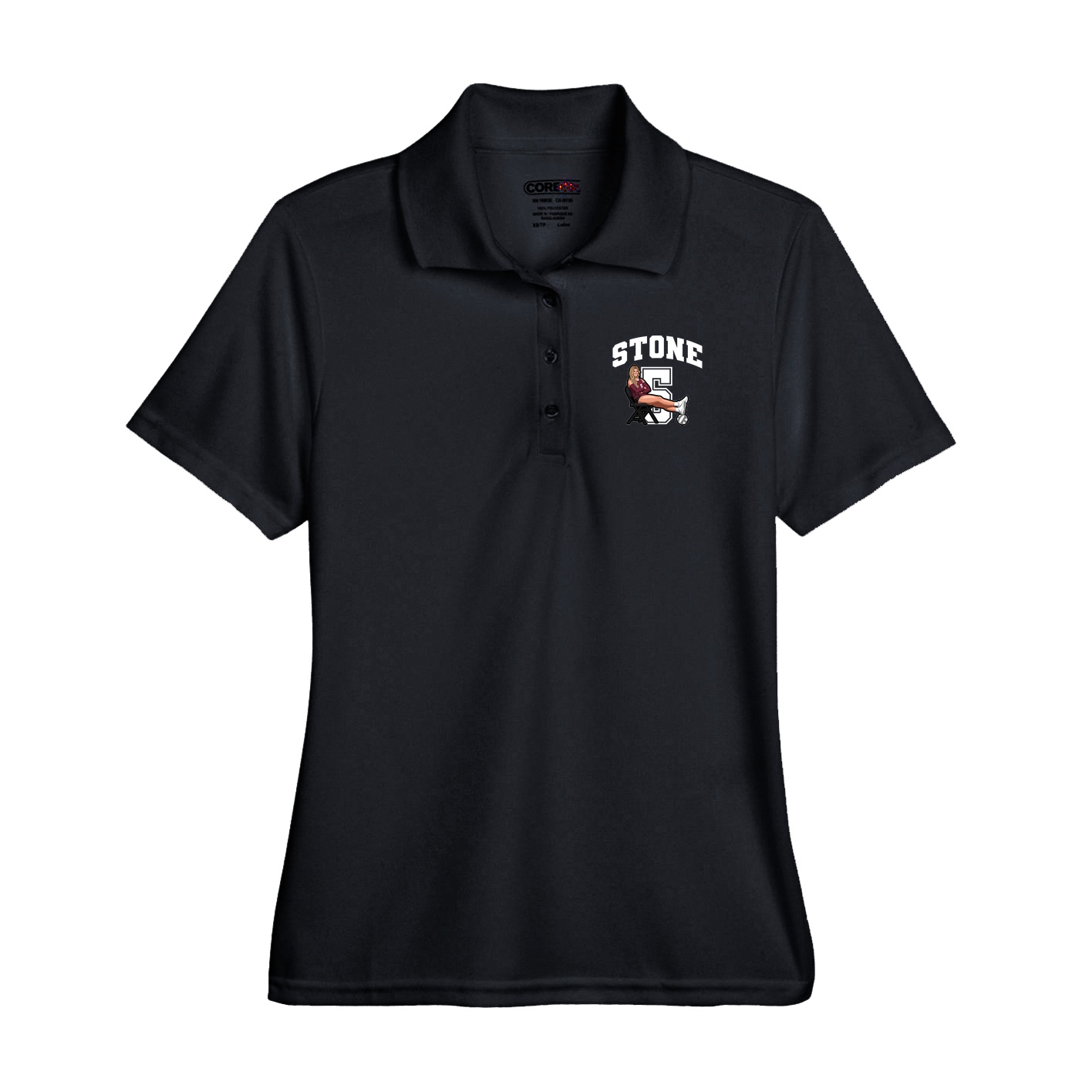 Performance Polo — Number in Black