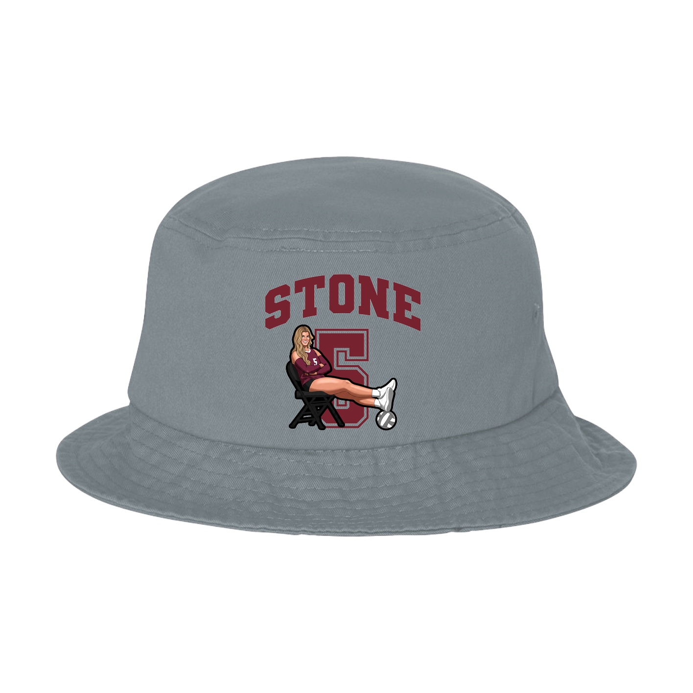Bucket Cap — Number in Grey